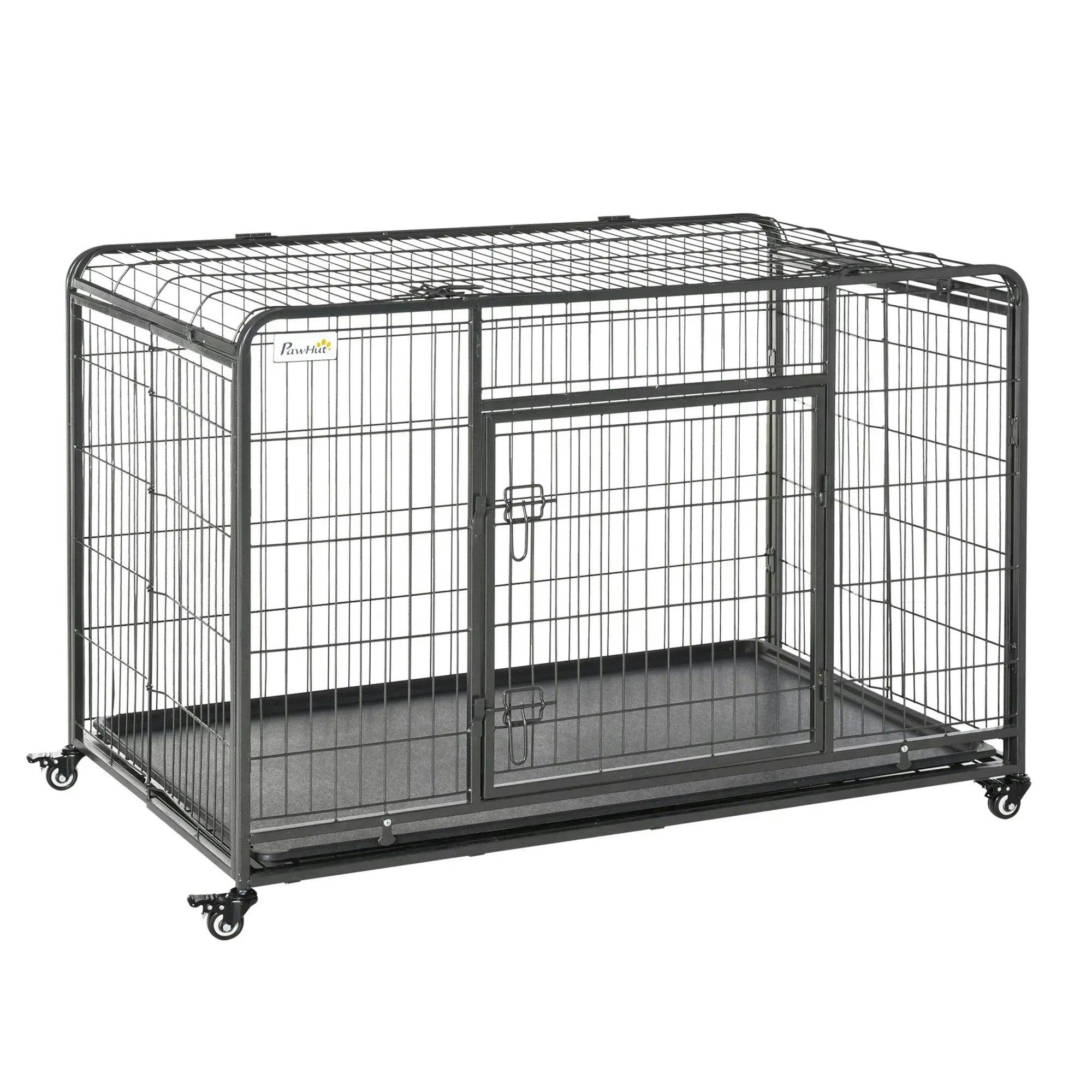 B&Q - Metal Dog Cage Kennel W/ Locking Door & Wheels Extra Large Pets - Image 8