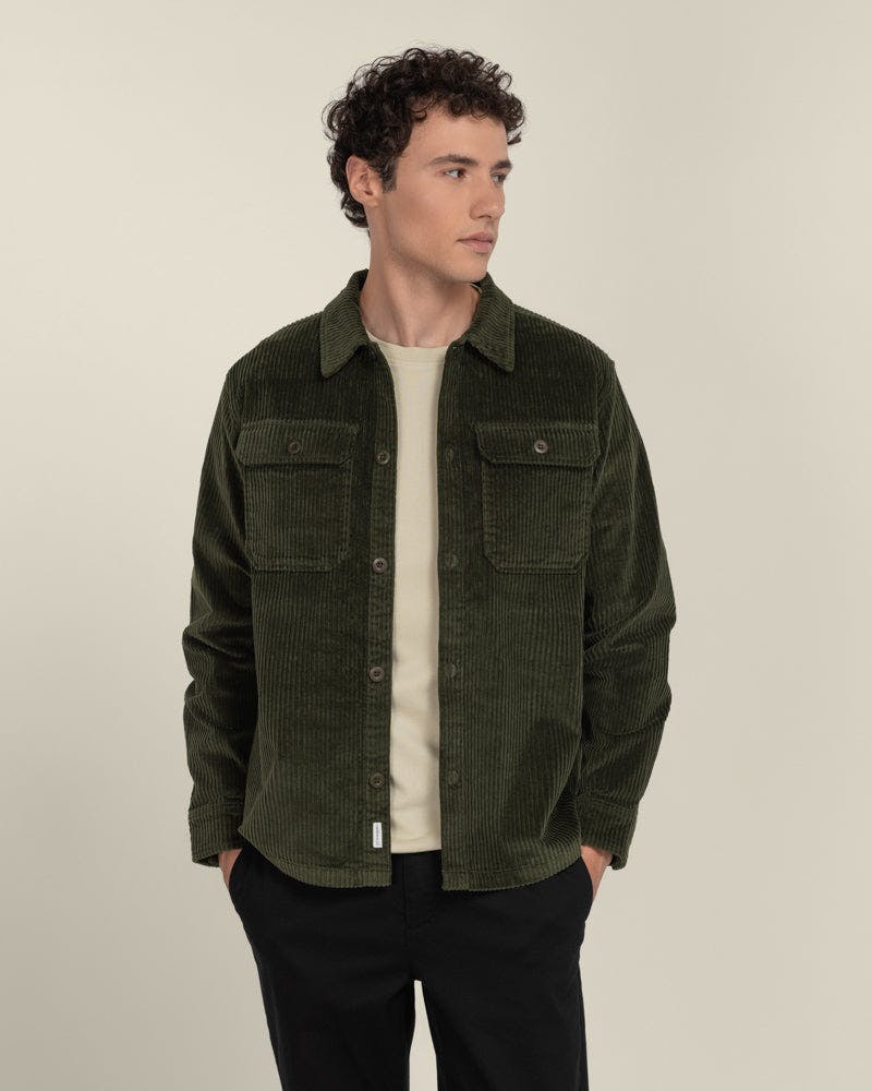 Larsson & Co Saeby - Heavy Corduroy Overshirt - M - Khaki