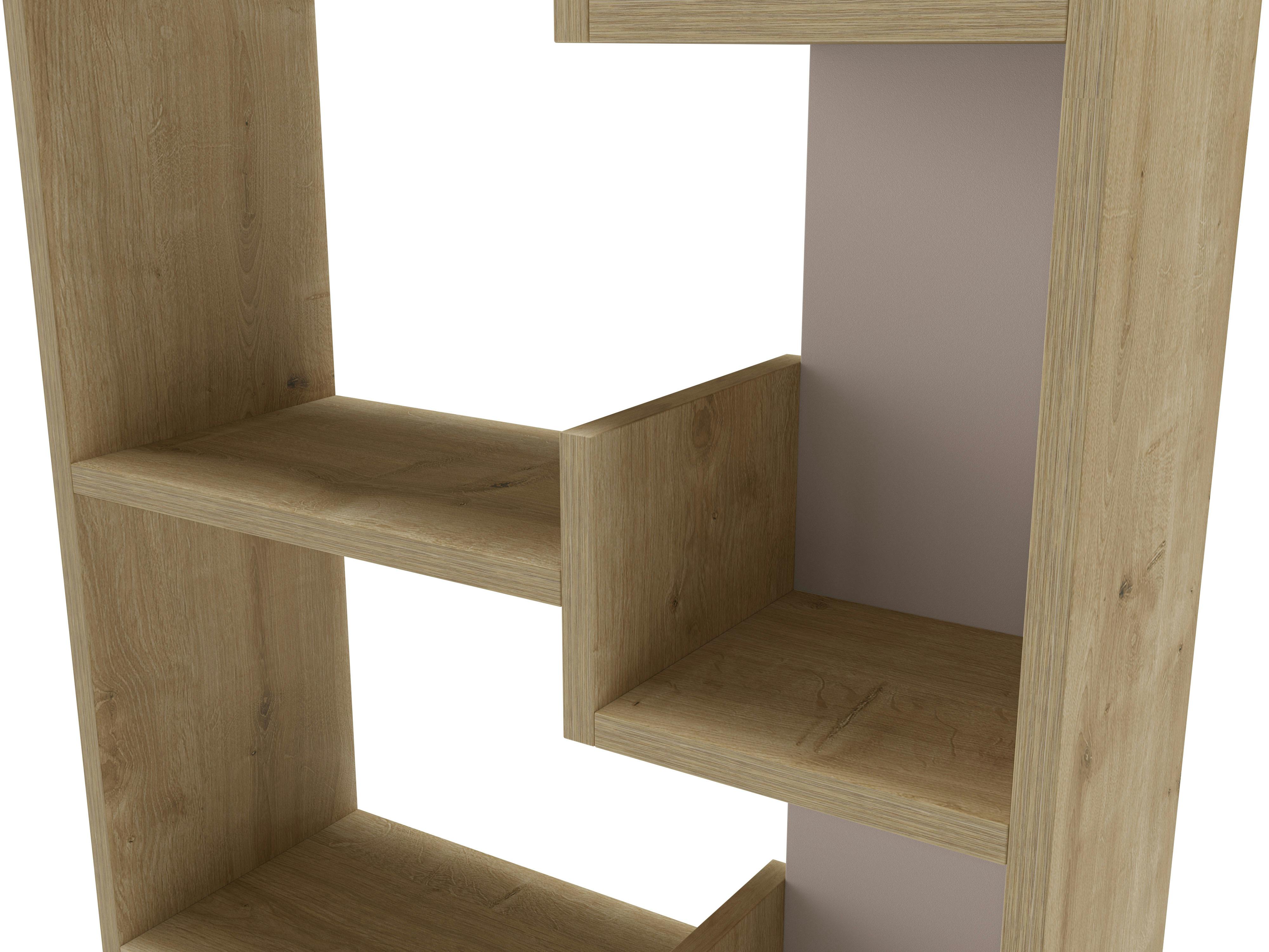 Photos - Display Cabinet / Bookcase Rackhams Oppa Modern Bookcase Display Unit Anthracite 62.4cm - Oak Mocha Grey