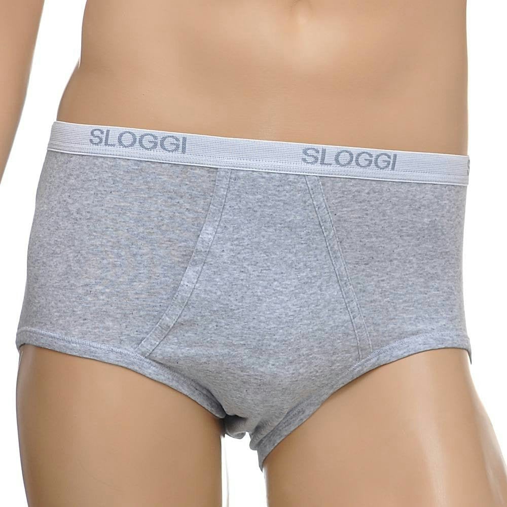Sloggi Men's Grey Basic Maxi Brief, Melange - S