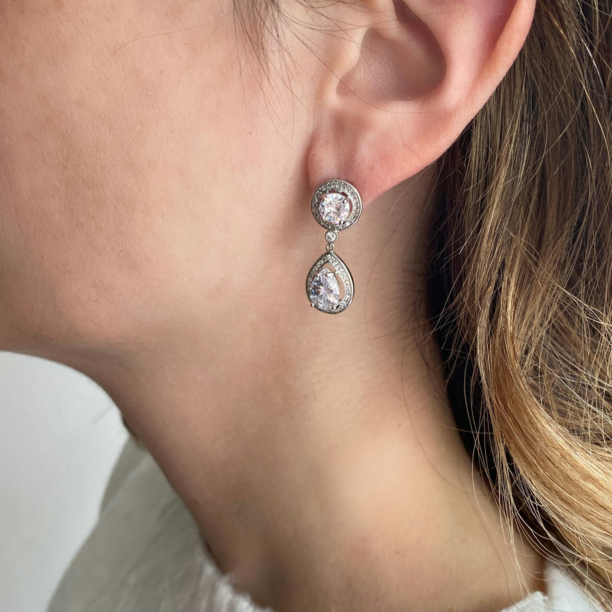 Queenmee Accessories Silver Drop Earrings Small Drop Earrings