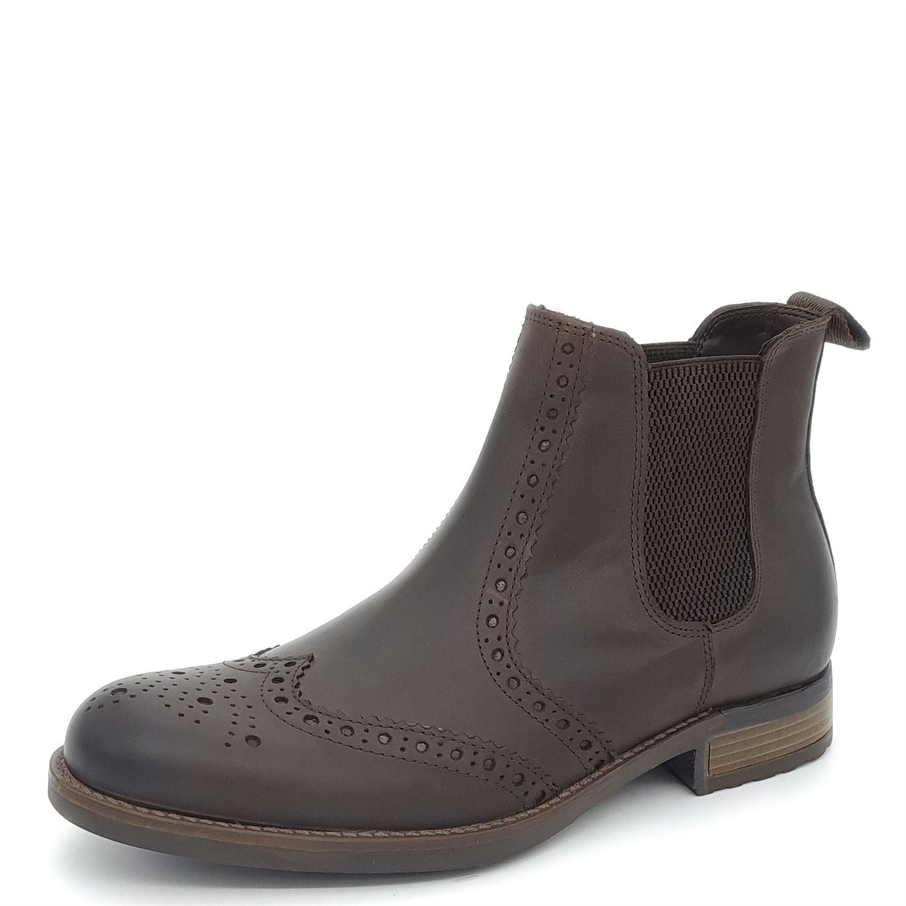 Hx London Men's Brown Albert Brogue Chelsea Boots - 7 Uk