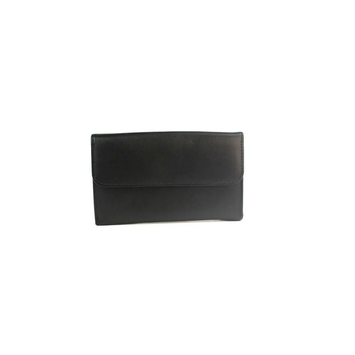 Eastern Counties Leather Black/Red Bridget Contrast Leather Purse - One Size - 100% Leather