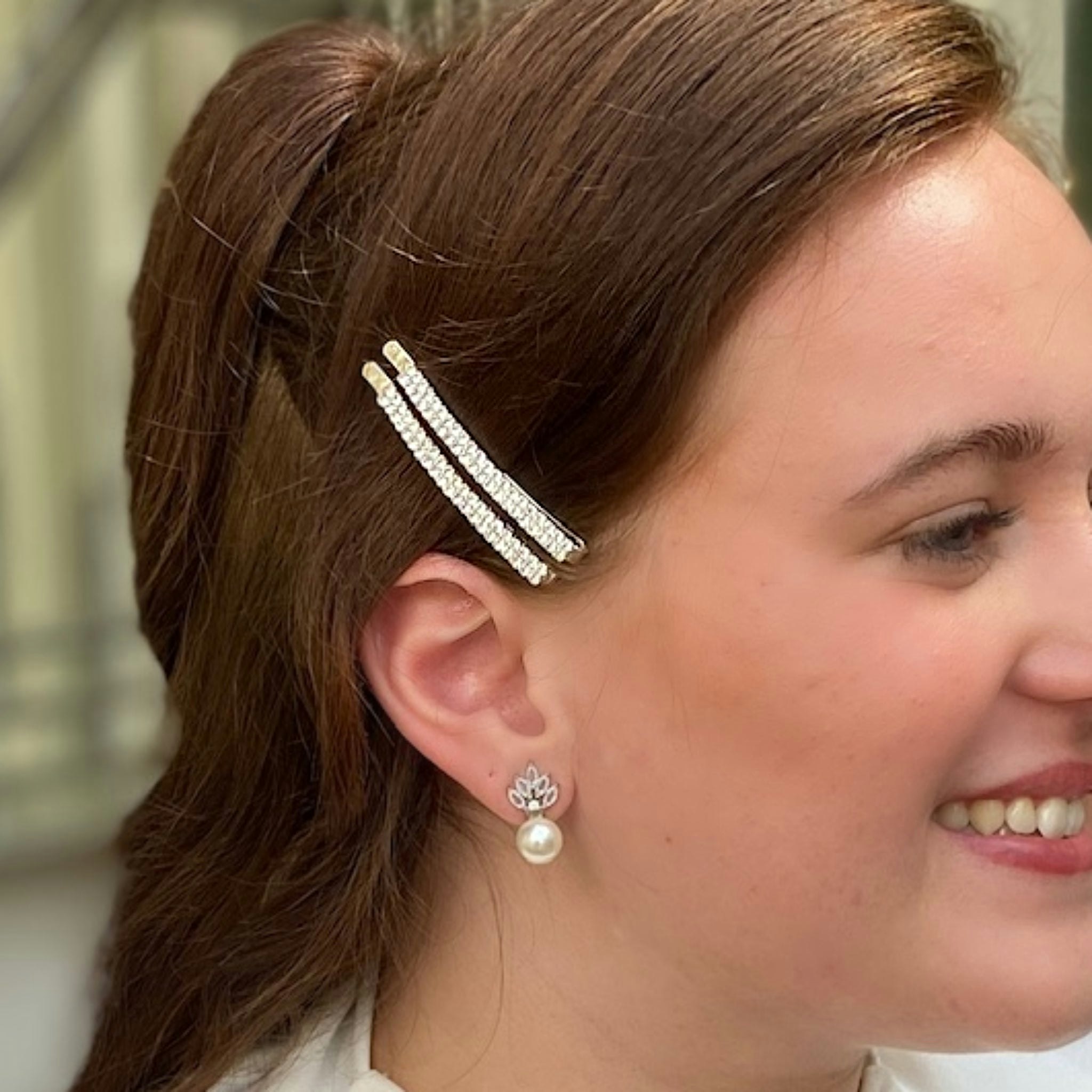 Queenmee Accessories Small Diamante Hair Slides