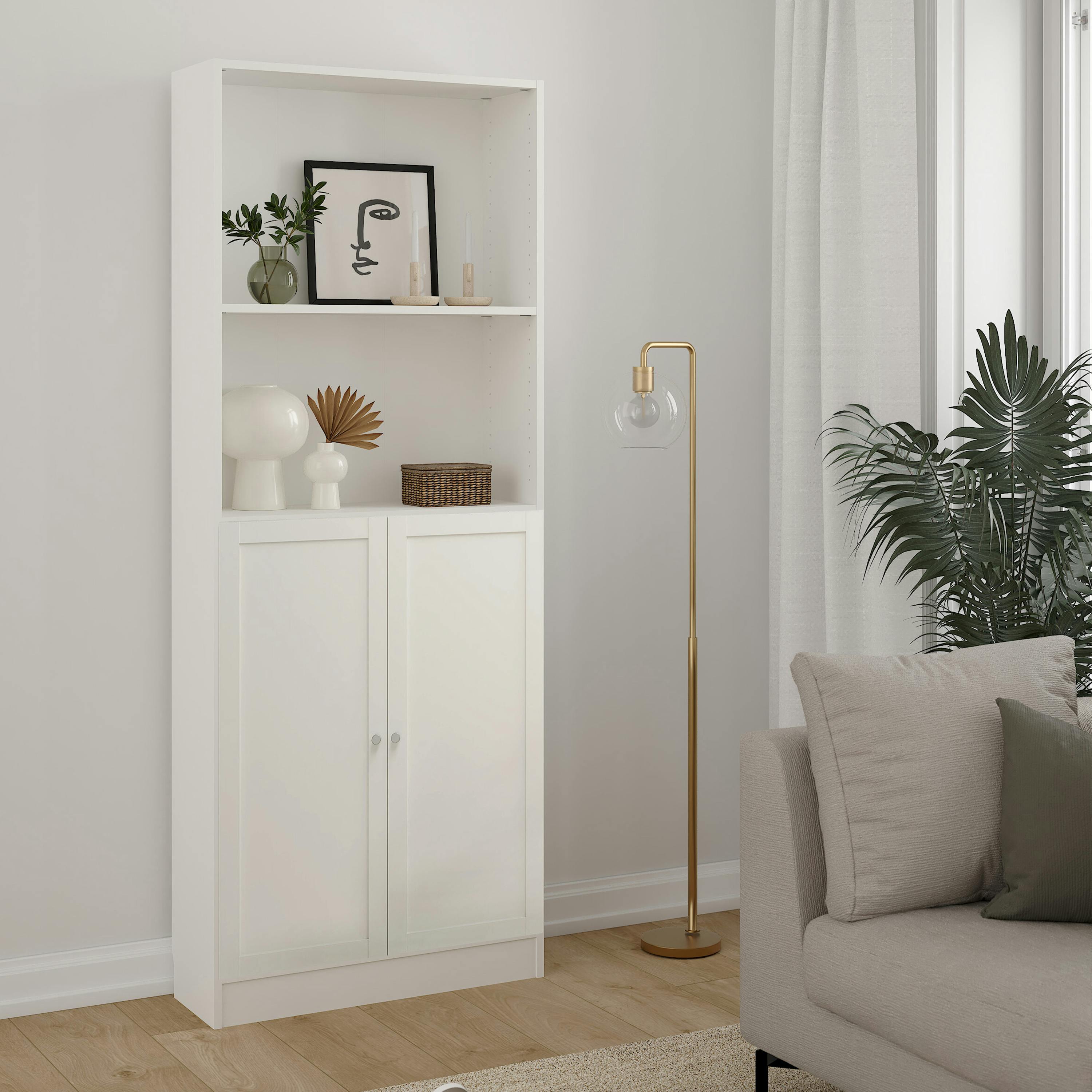 Rackhams White Basic Tall Wide Combination Storage In (4 Shelves) With 2 Doors - Manufactured Wood - 1