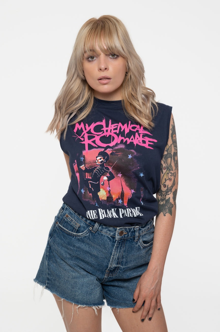 Paradiso Clothing Unisex Black Paradiso My Chemical Romance Parade March Muscle Tank - Xl