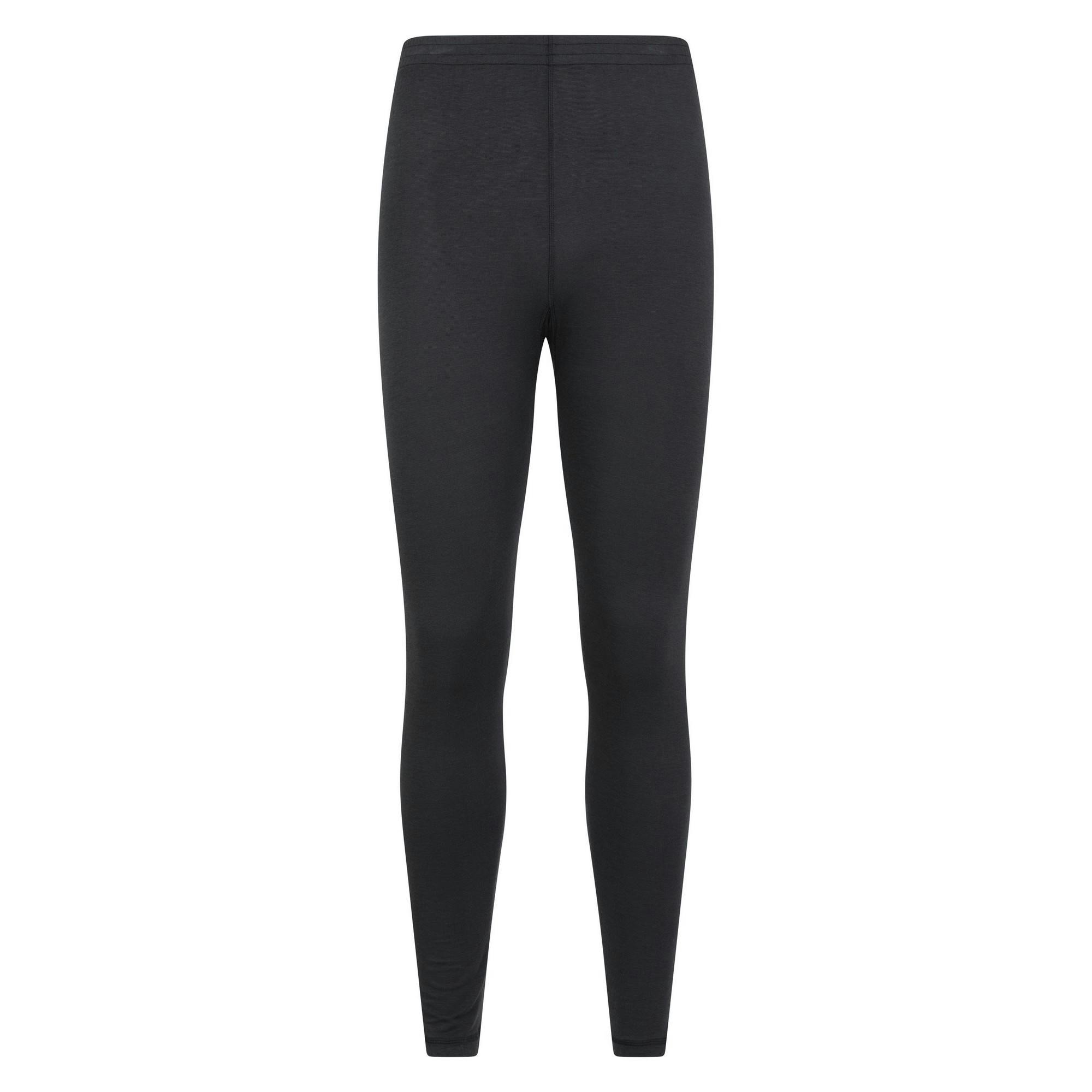 Mountain Warehouse Men's Black Keep The Heat Thermal Bottoms - 3XL - 37% Acrylic/32% Polyester/25% Viscose/6% Elastane