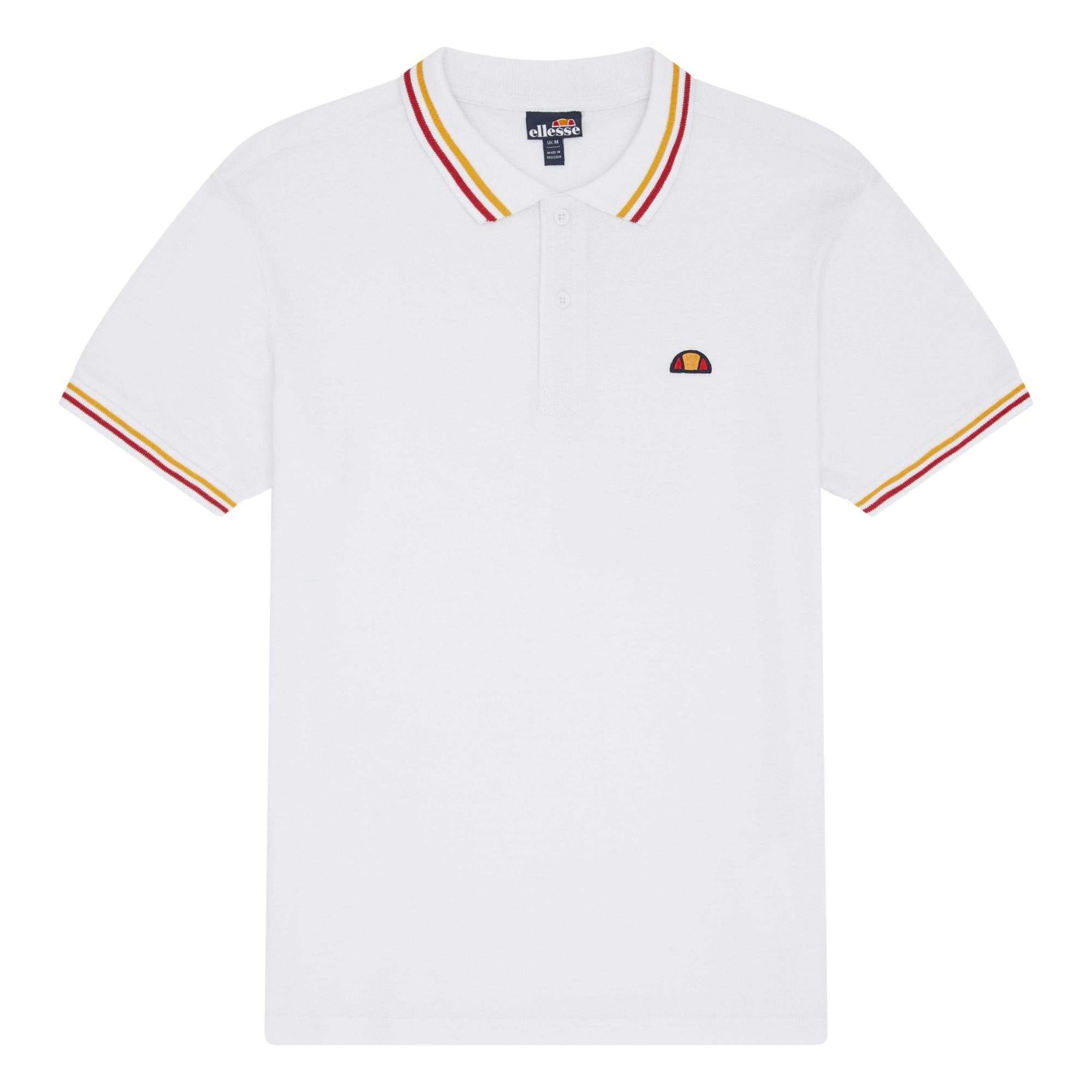 Ellesse Men's White Rooks Polo Shirt - Xs - 100% Cotton