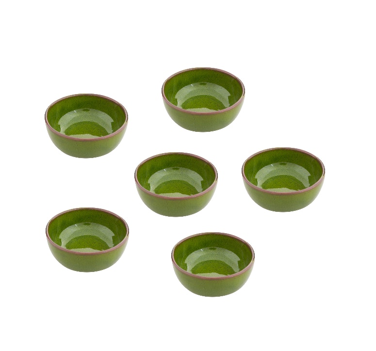 Verano Spanish Ceramics Dark/Green Selena - Bowls - Ceramic 10Cm