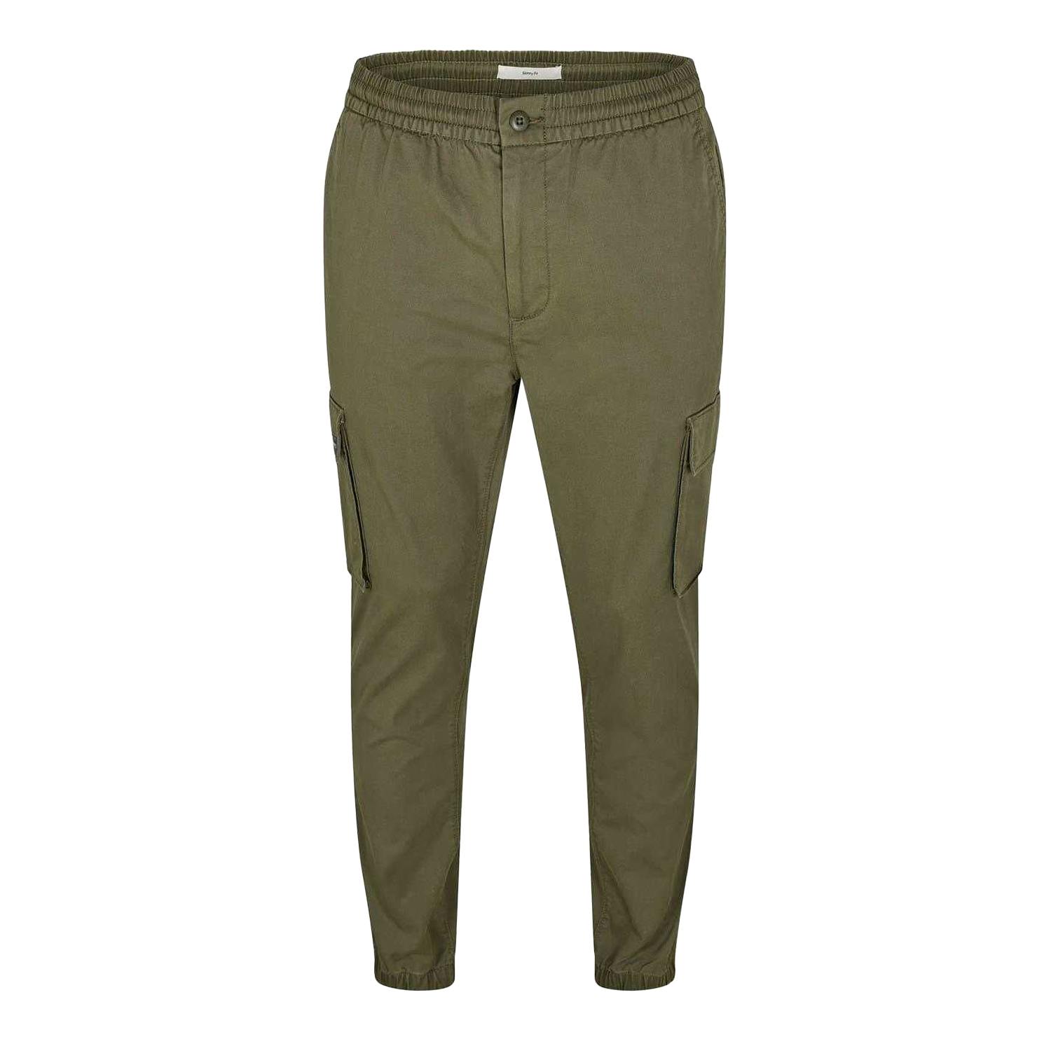 Calvin Klein Men's Green Cargo Trousers - Fatigue - Xl - Fatigue - 97% Cotton/3% Elastane