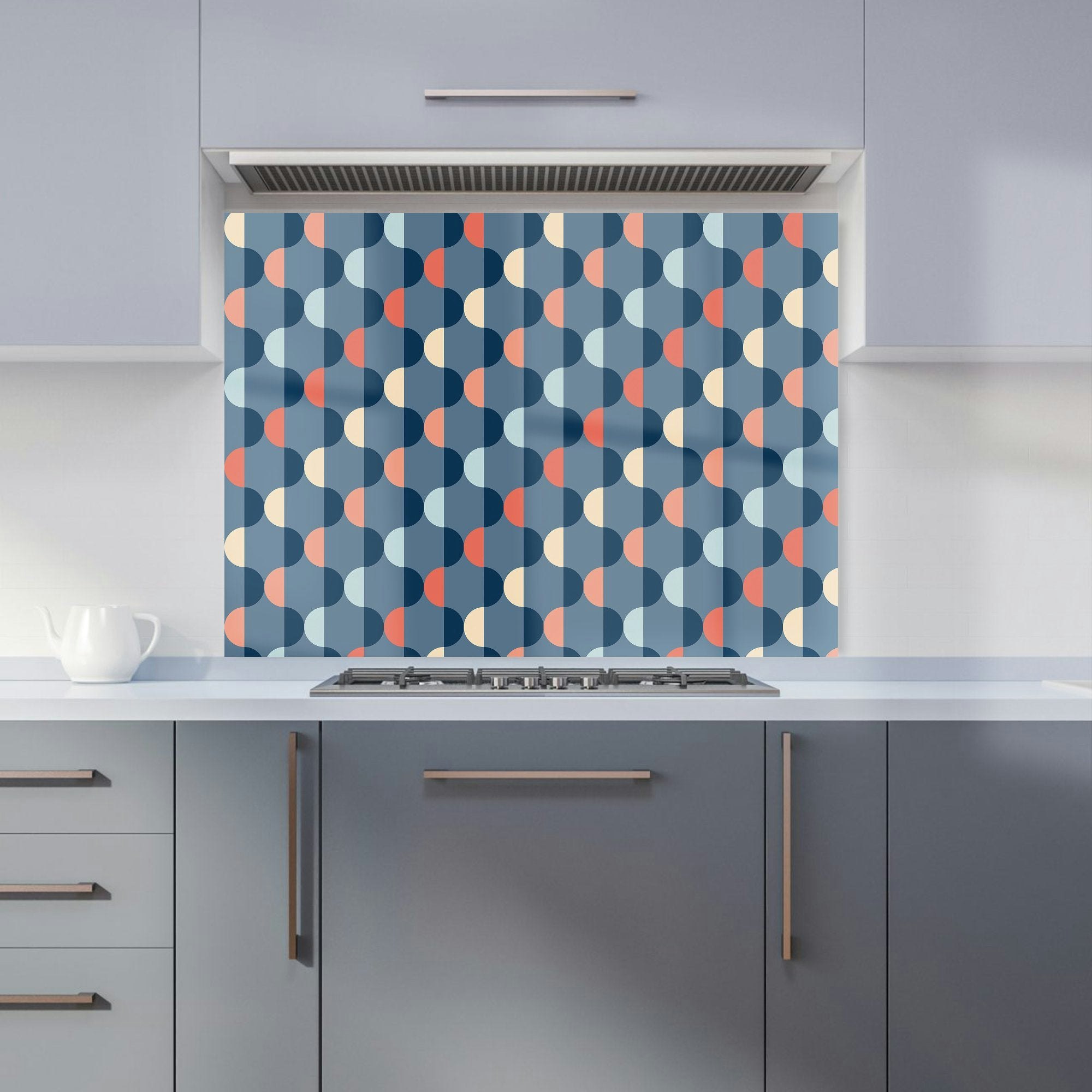 Rackhams - Designer Geometric Pattern Kitchen Splashback - W900mm X H650mm