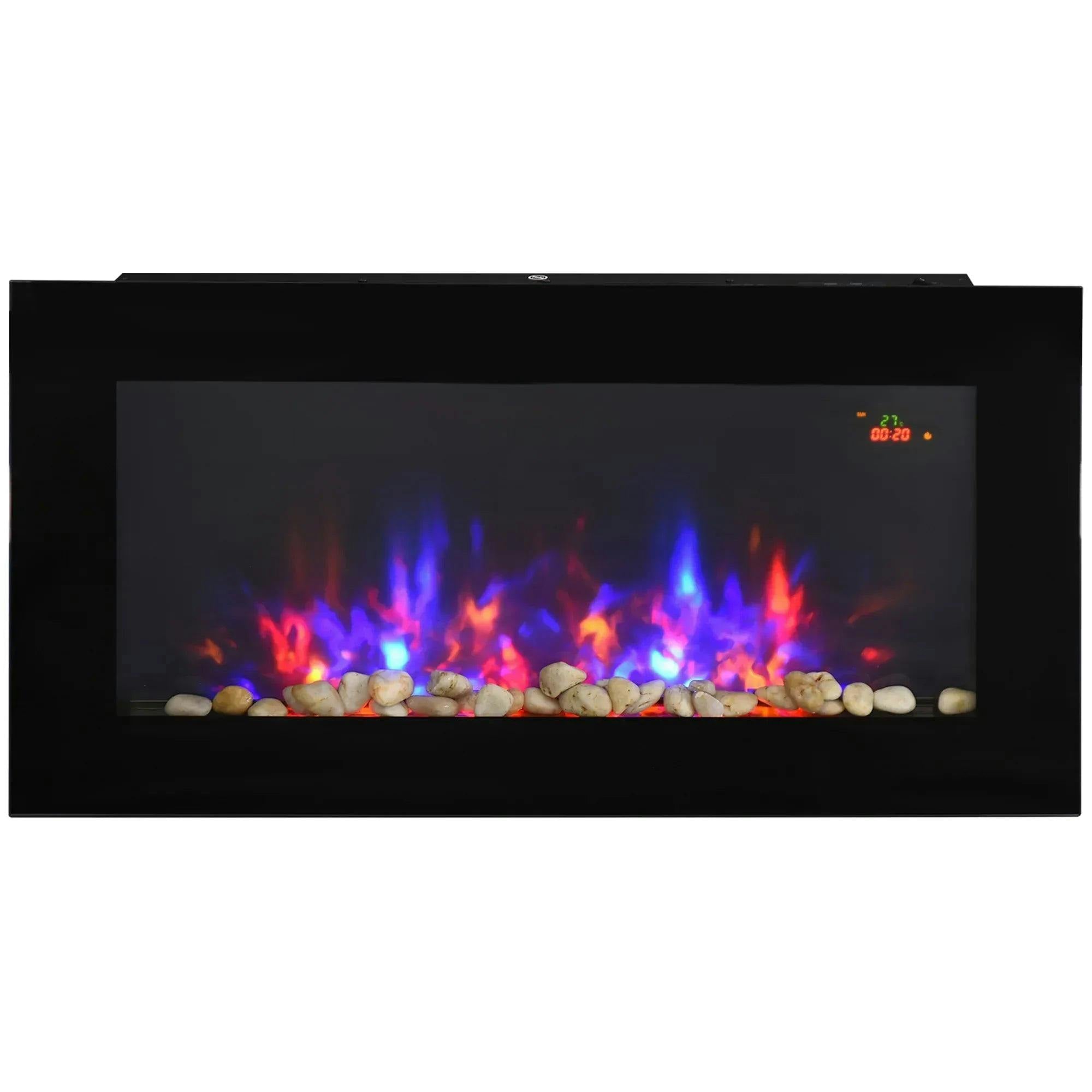 Electric Fireplace 1000W 2000W LED Automatic Function Remote Timer Safe - Image 7