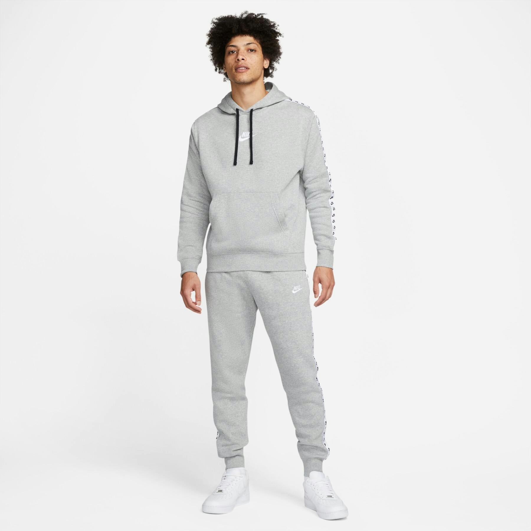 Nike Grey Tape Hooded Tracksuit - Xl
