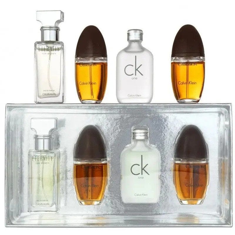Calvin Klein Women's Amber/Green Miniature Gift Set 15Ml Eternity Edp + 15Ml Ck One Edt + 2 X 15Ml Obsession Edp - Image 14