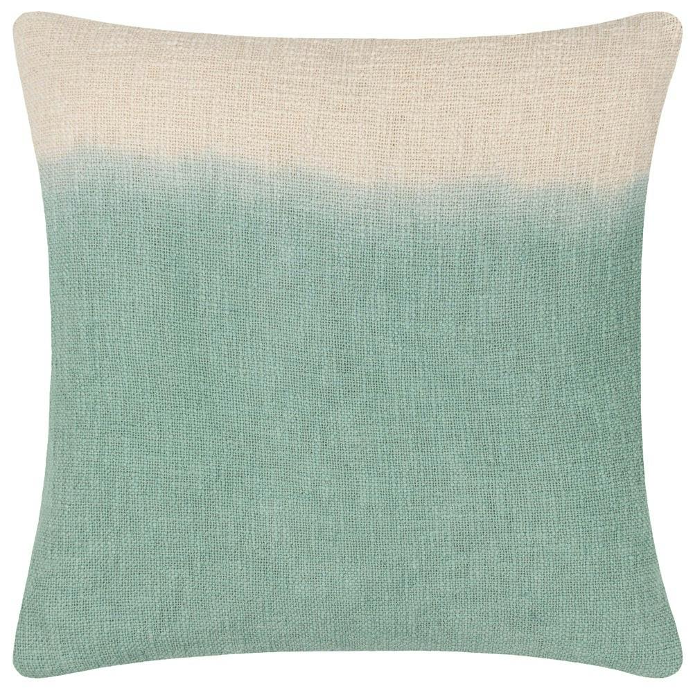 Rackhams Mizu Dip Dye Square Cushion Cover - Eucalyptus - 50Cm X 50Cm - Eucalyptus - 100% Cotton