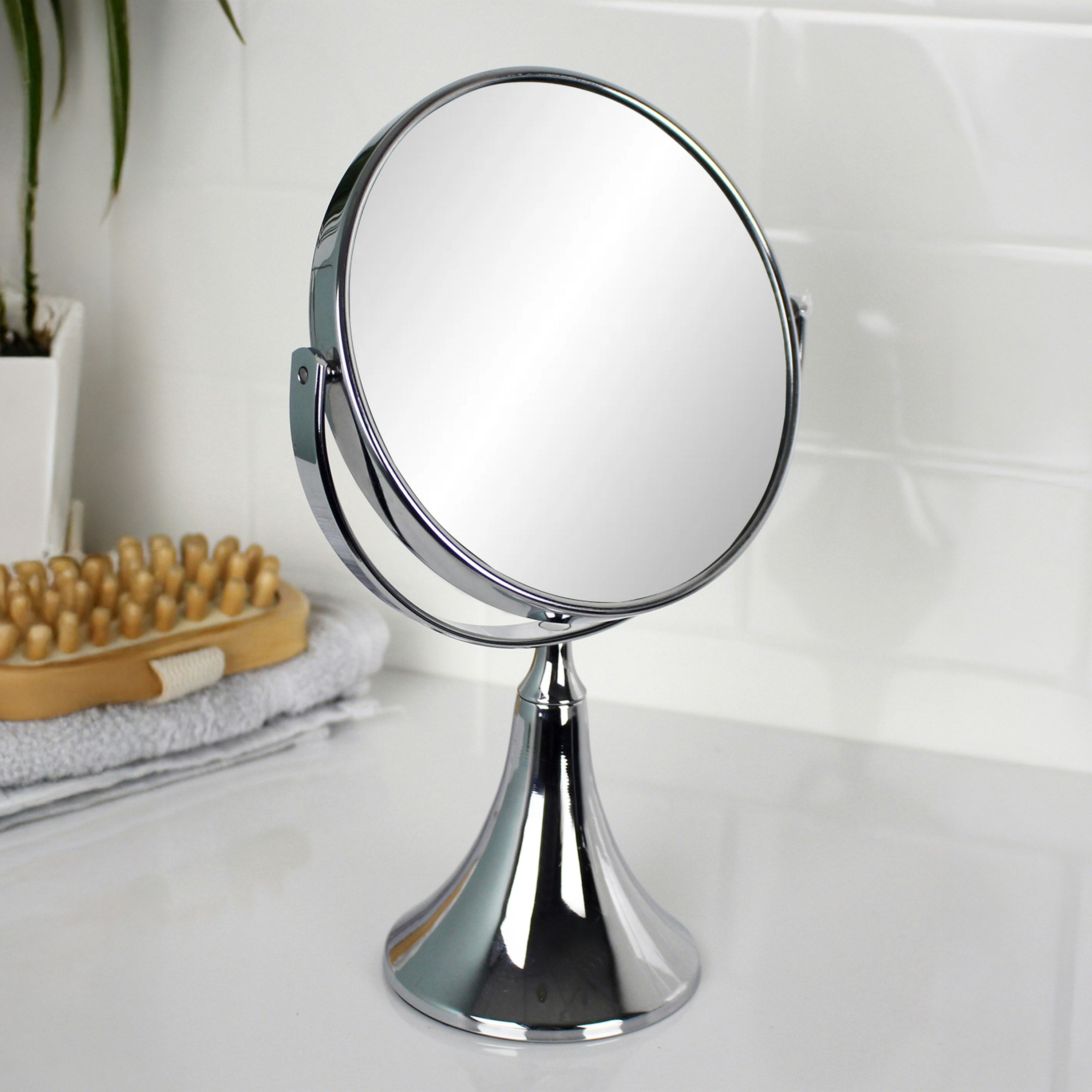 Showerdrape Panos 3X Magnifying Chrome Makeup Vanity Mirror