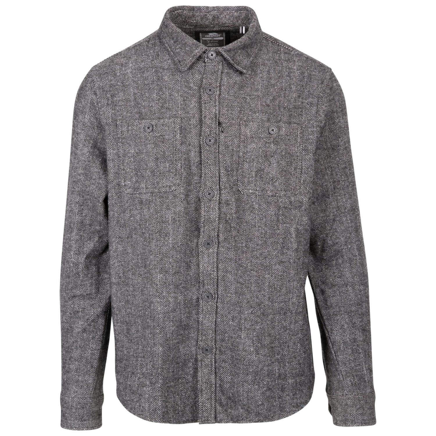 Trespass (Xs, Grey) Mens Plain Collared Shirt - Image 2
