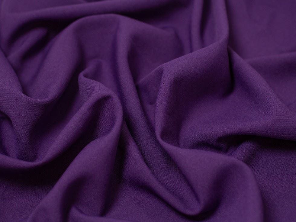 Minerva Core Range Purple Minerva Polyester Suiting Fabric - Plain Design Dressmaking Fabric, 145 Cm / 58" Wide - Per Metre
