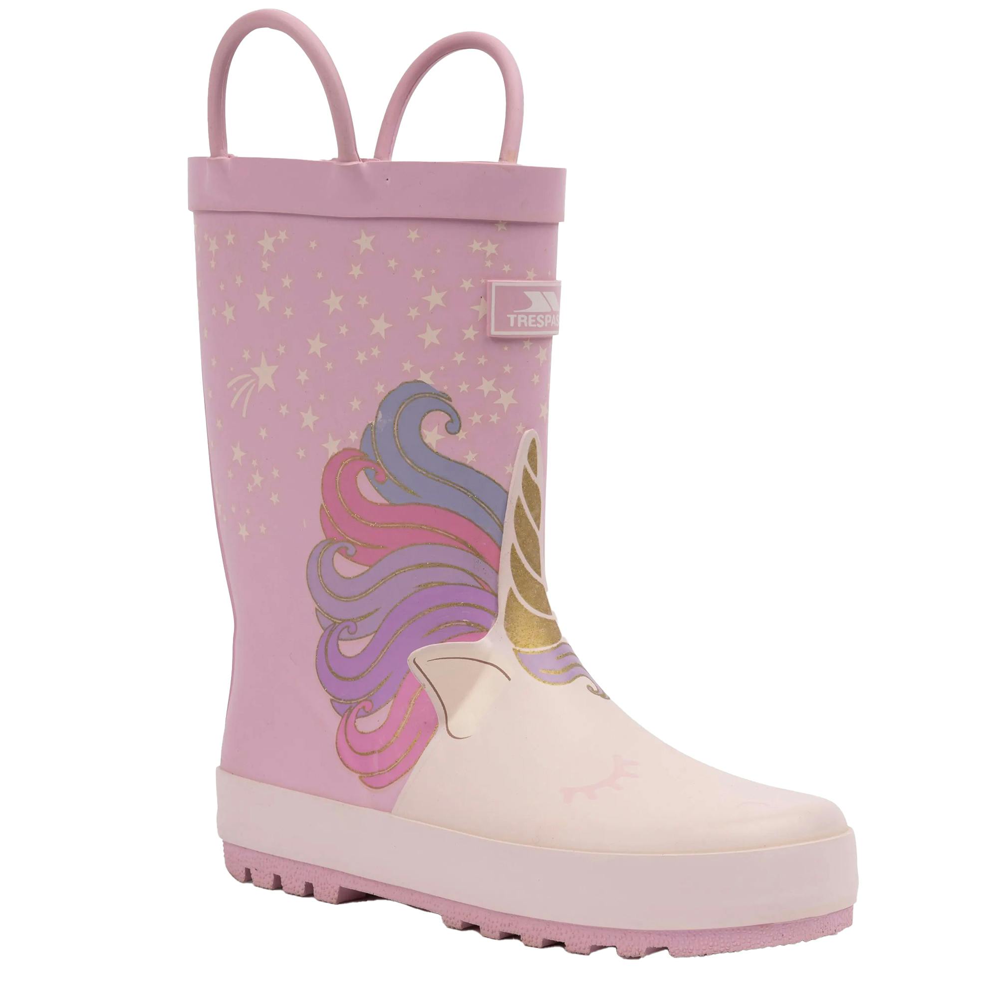 Trespass Purple/Beige Childrens/Kids Character Unicorn Wellington Boots - 6.5 Uk Child