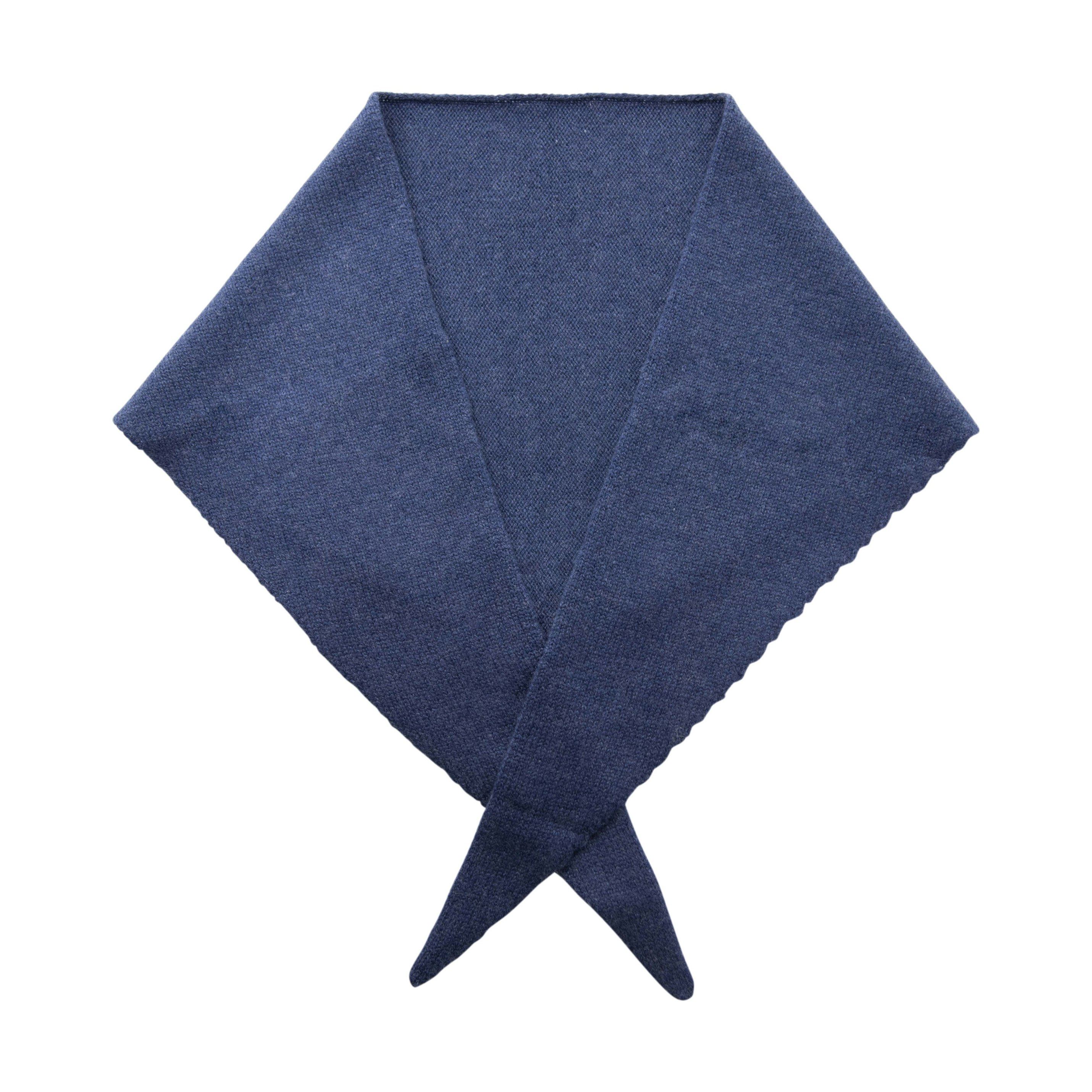 House Of Dalziel Blue Cashmere Triangle Scarf