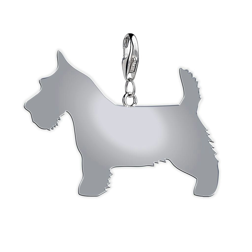 Mylee London Silver Scottish Terrier Silhouette Charm - Clip On Charm - Yes