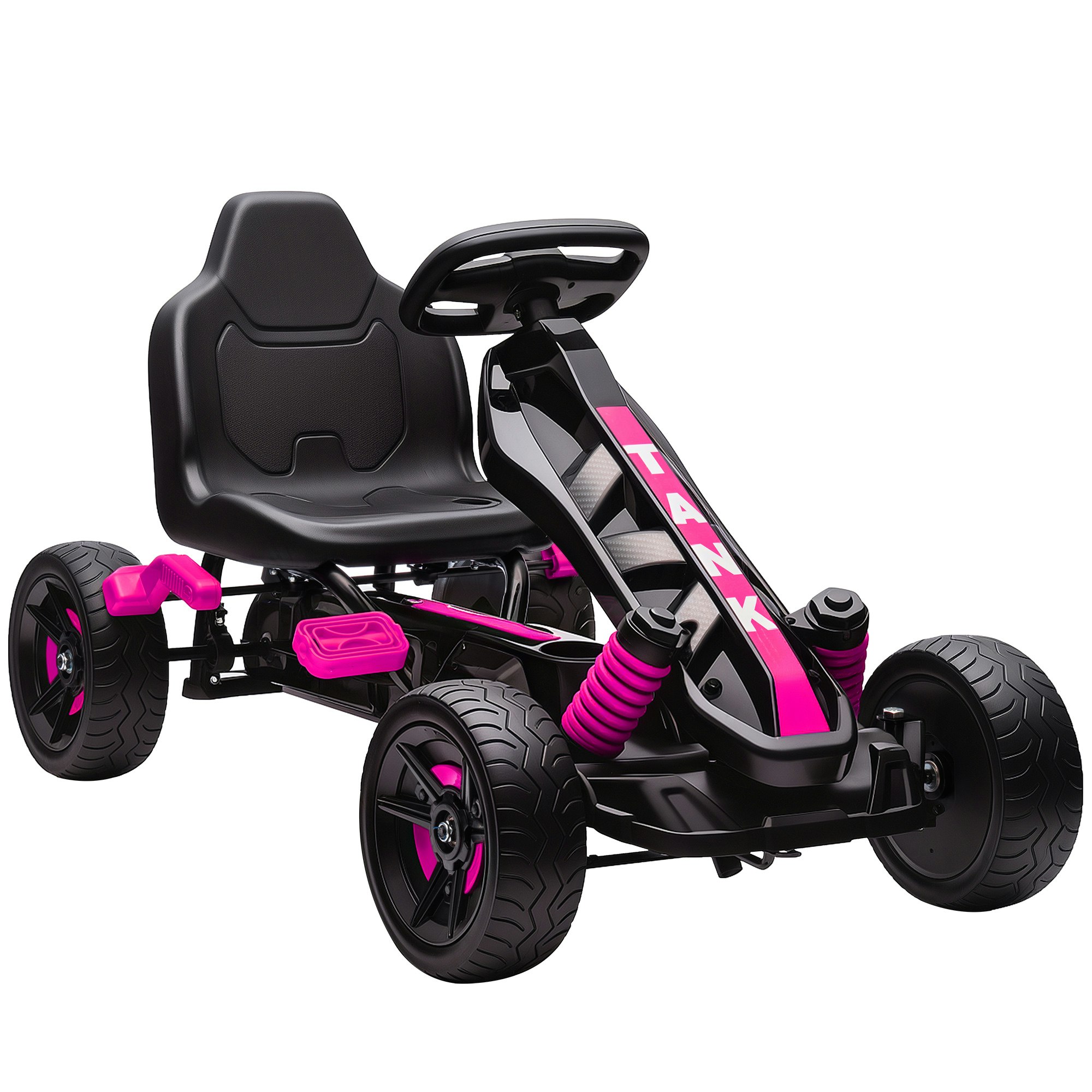 Aiyaplay Pink Pedal Go Kart With Automatic Clutch, For Ages 3-6 Years, Size 3