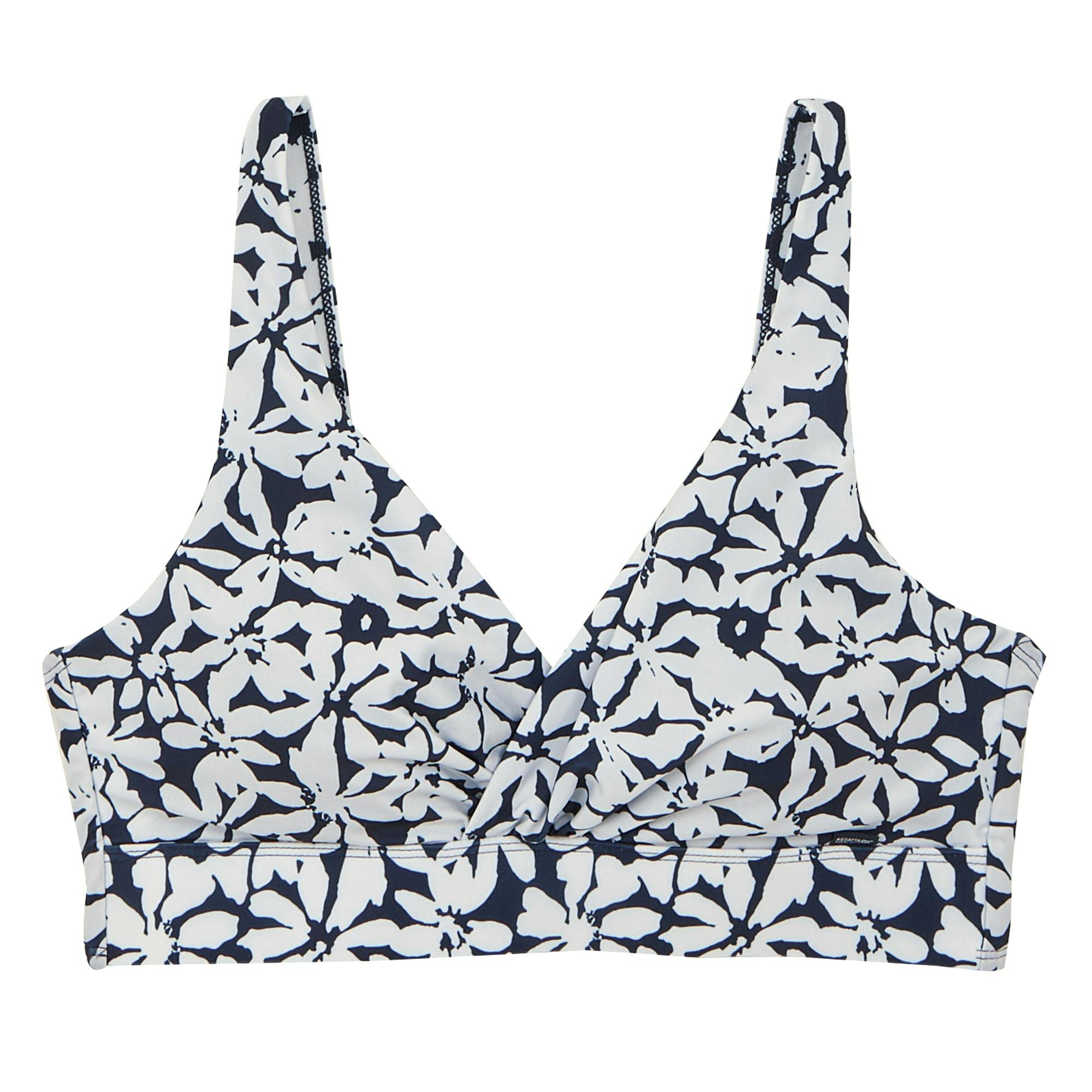 Regatta Women's White / Paloma Large Floral Bikini Top - Navy/ - 14 Uk - Navy/ - 100% Mixed