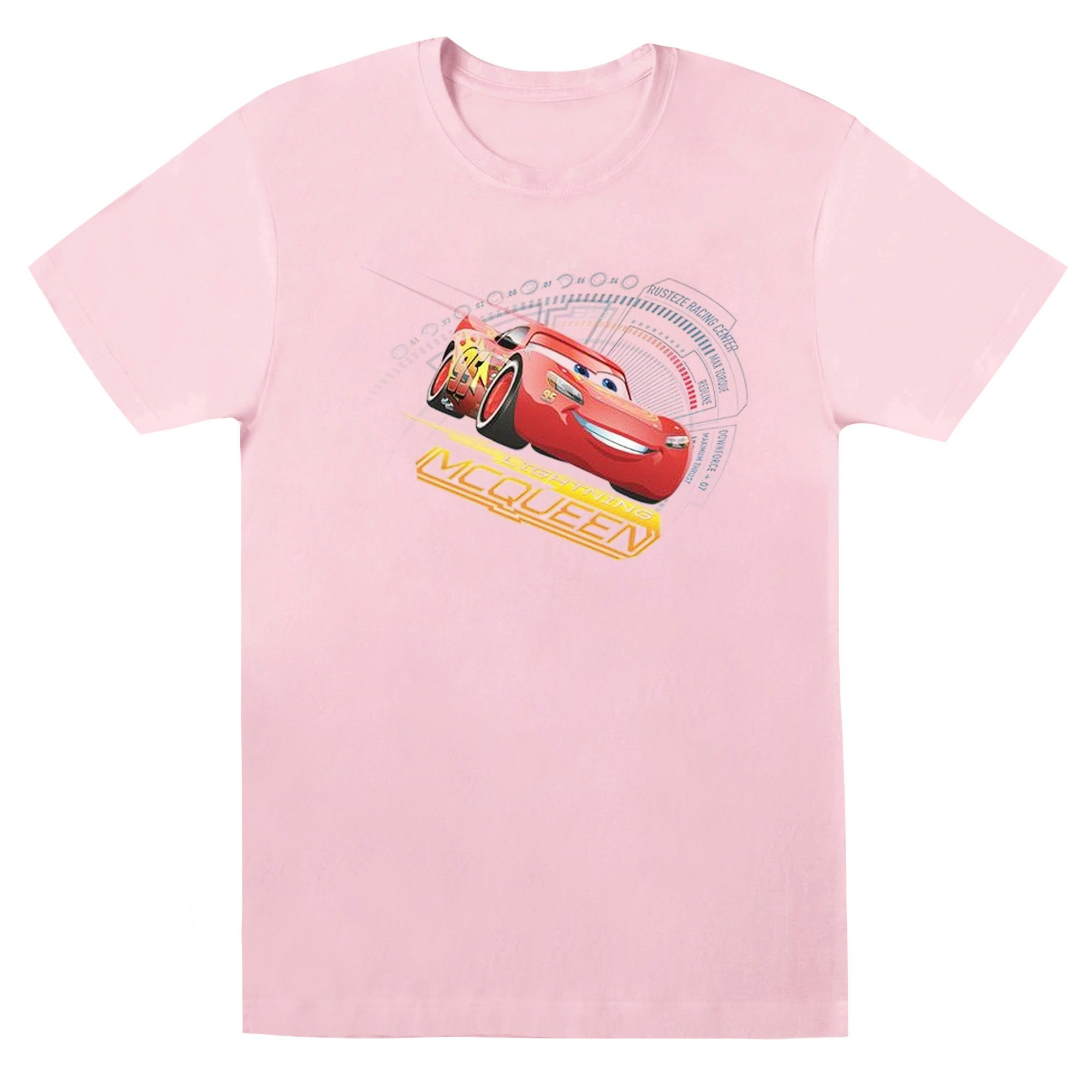 Disney Women's Pink / Cars Lightning Mcqueen Cotton Boyfriend T-Shirt - Baby - Baby - Xxl