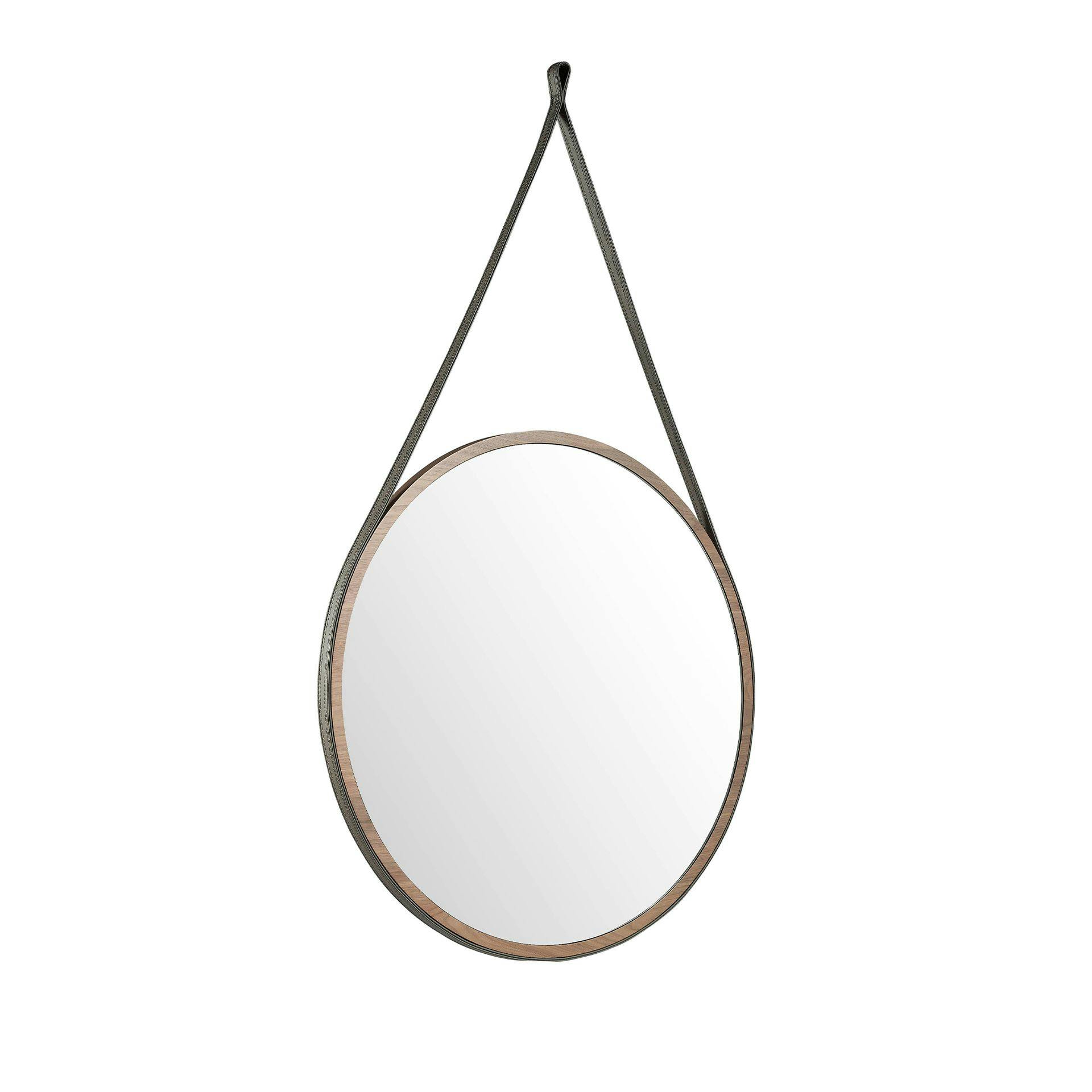 Rackhams Brown Round Walnut Wall Mirror 3038