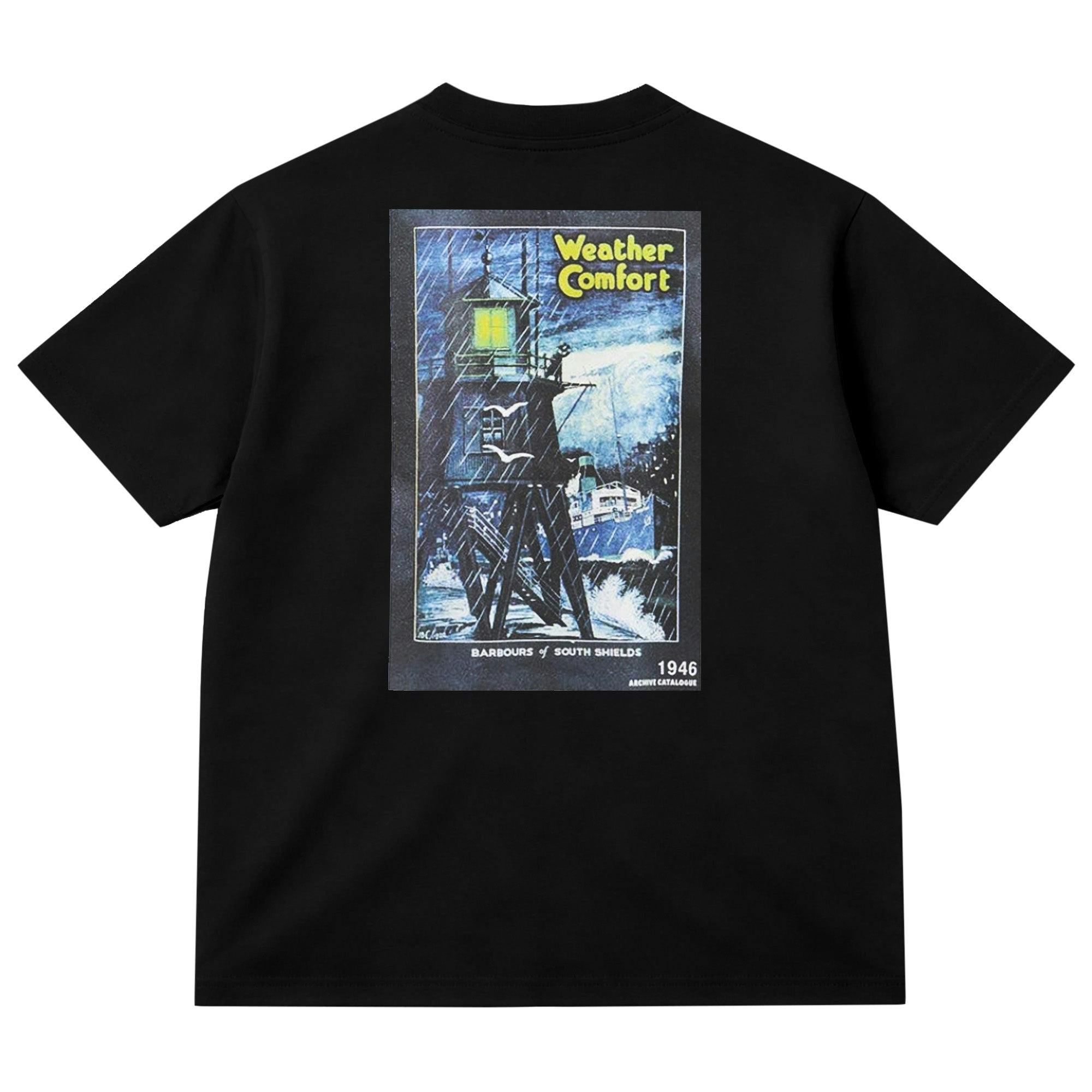 Barbour Black 1946 Graphic Oversize T-Shirt - Large