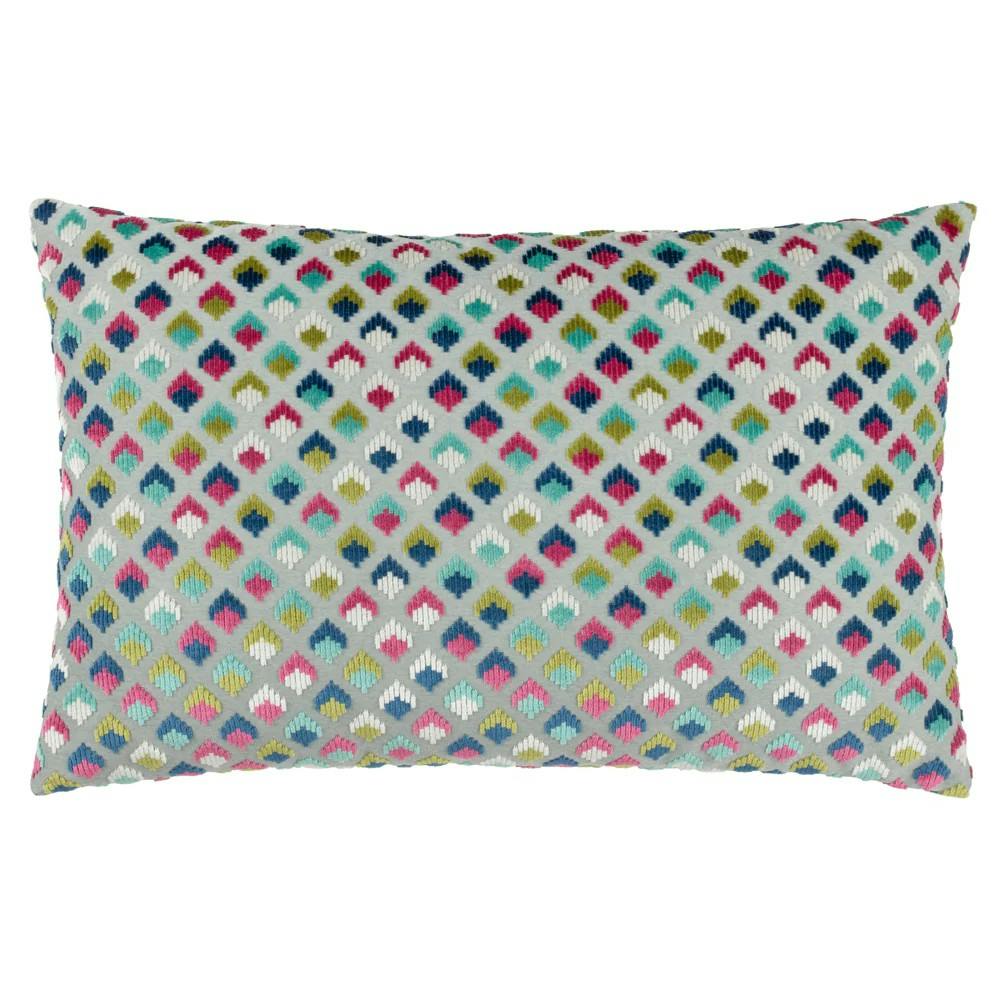 Paoletti Light Lexington Jacquard Velvet Cushion Cover - Multicoloured - 40Cm X 60Cm - Multicoloured - 100% Polyester