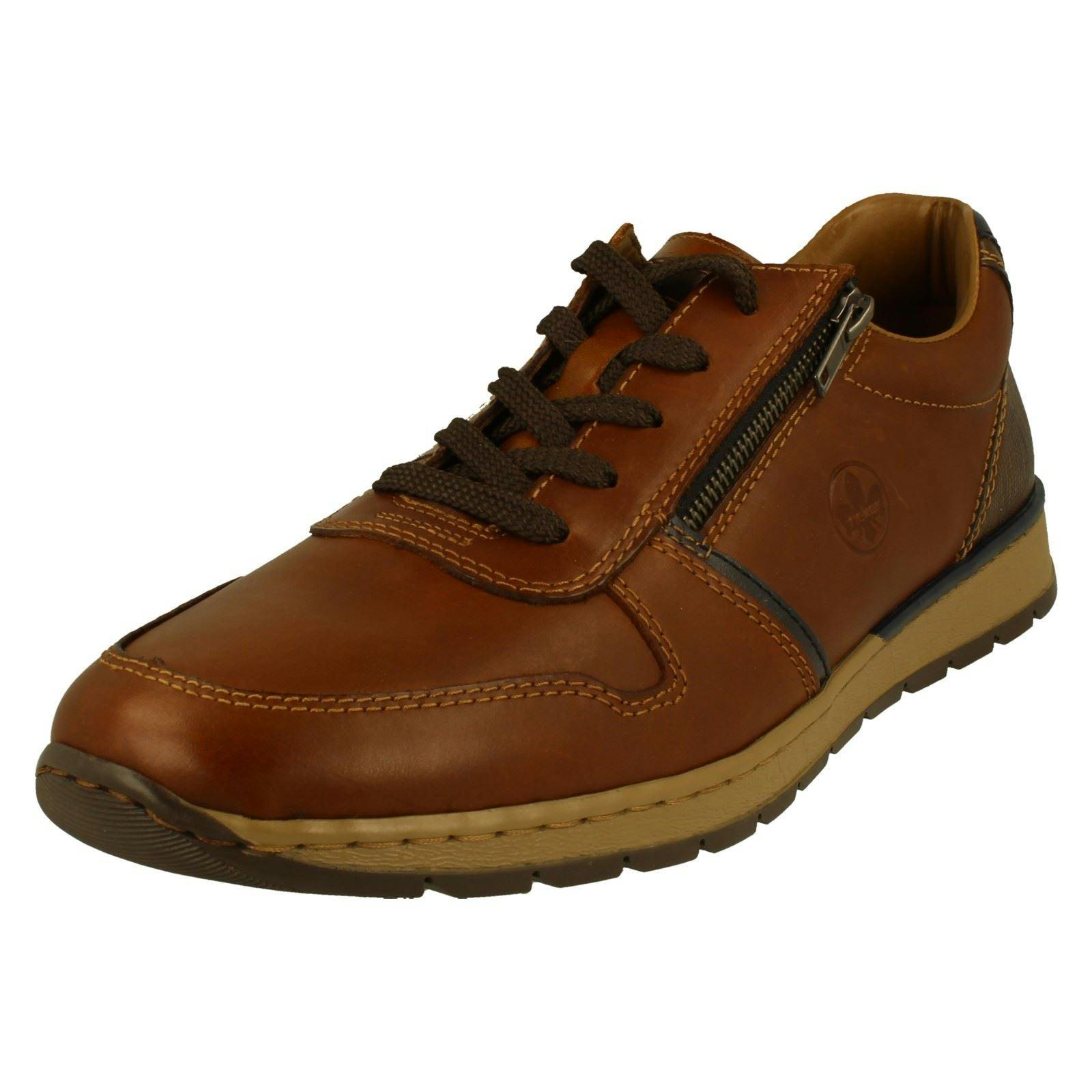 Rieker Men's Brown Casual Lace And Zip Fastening Shoes Great For Everyday Wear B2112 - Uk 9.5