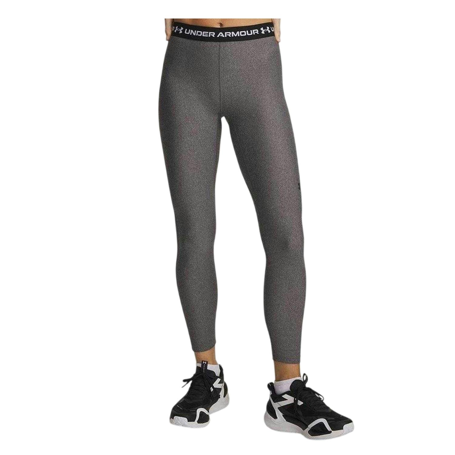 Under Armour Women's Black Heatgear Leggings - Charcoal/ - 8 Uk R - Charcoal/ - 87% Polyester/13% Elastane