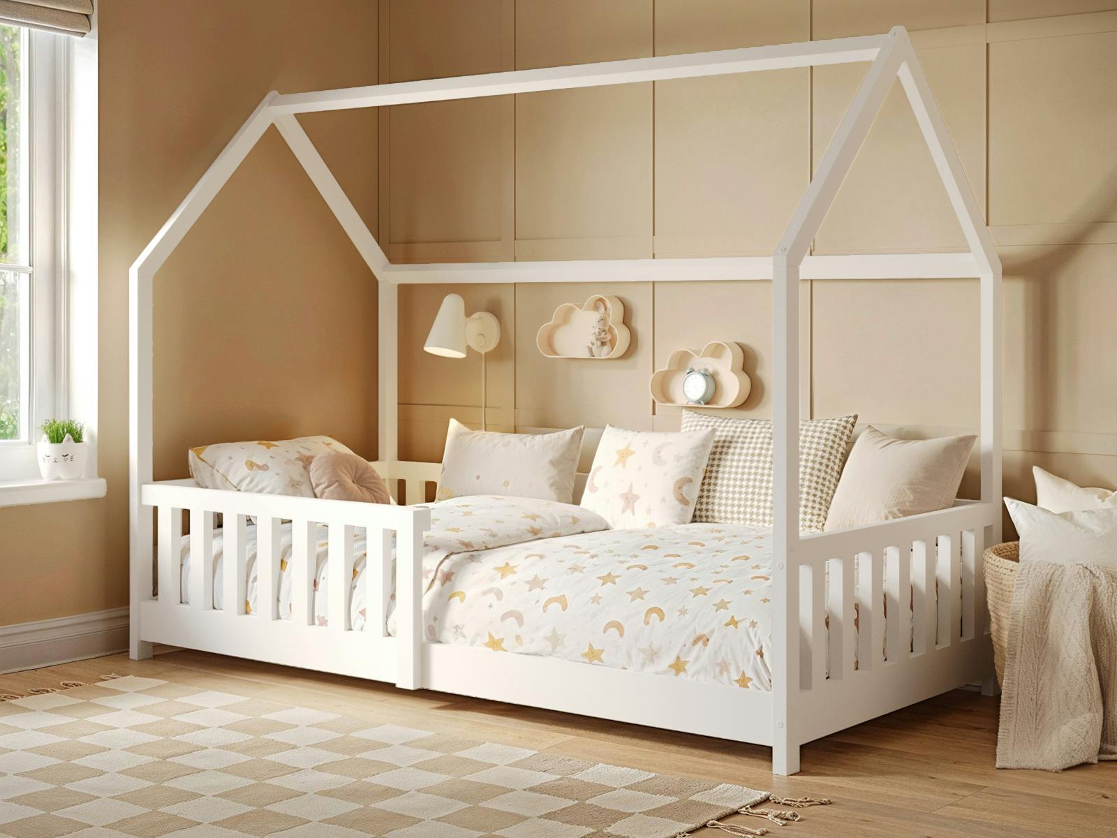 Flair Kids' Playhouse Bed Frame - Single - White - Pine - Image 5