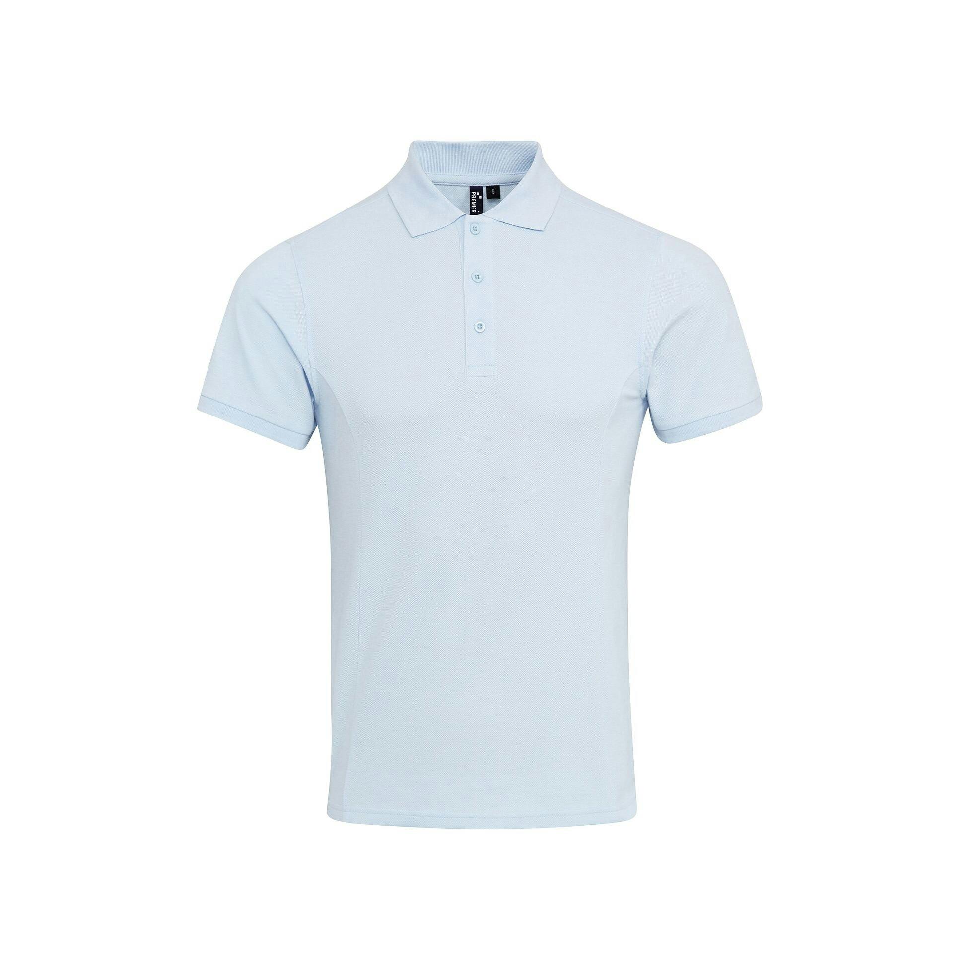 Premier (4Xl, Light Blue) Mens Coolchecker Plus Pique Polo With Coolplus - Image 3