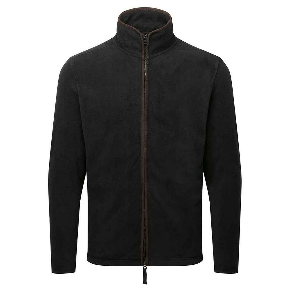 Premier (M, Black/Brown) Mens Artisan Fleece Jacket - Image 4