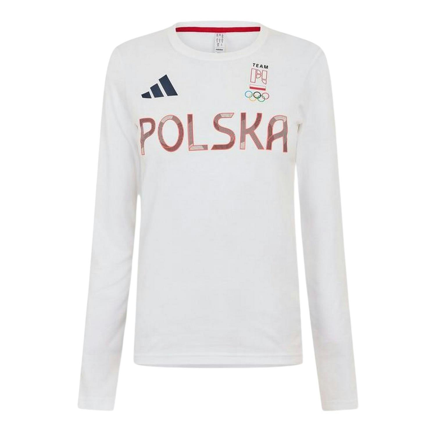 Adidas Women's White / Olympic Poland Jersey Cm - Image 3