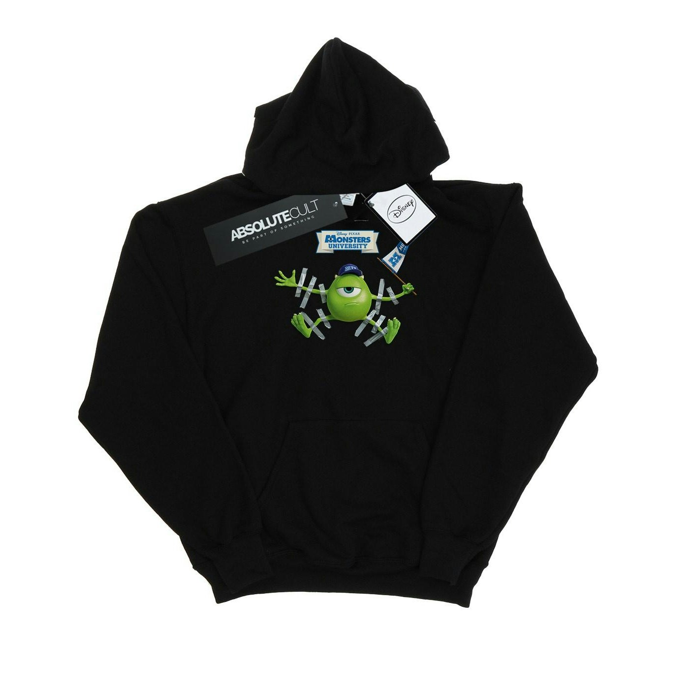 Disney Men's Black Monsters University Taped Mike Hoodie - 3XL