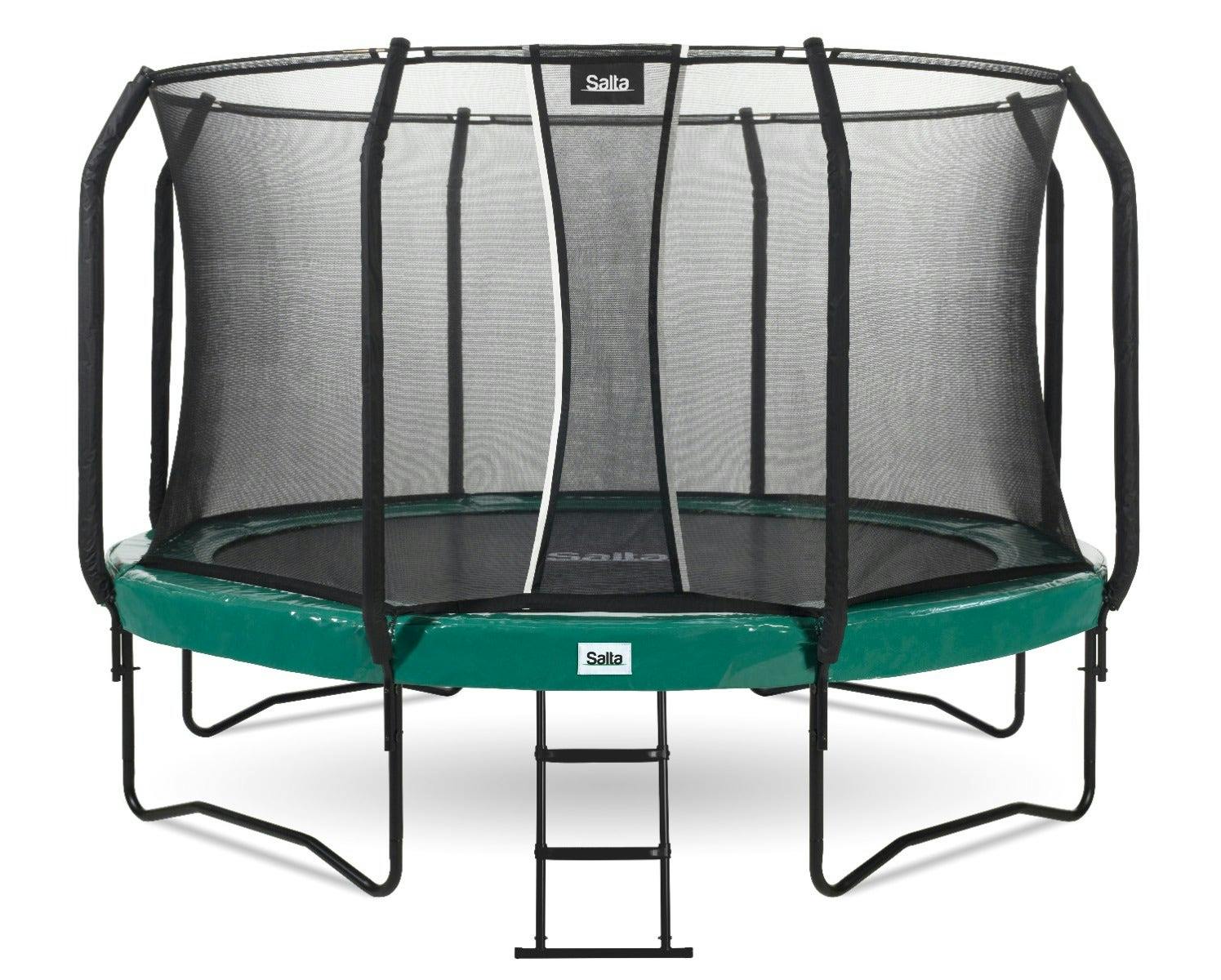 Salta Green 10Ft Round First Class Edition Trampoline With Enclosure