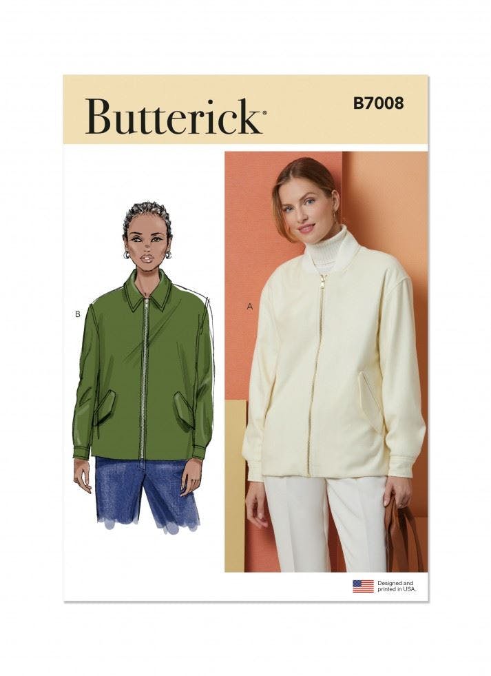 Butterick Women's Sewing Pattern 7008, Jackets For H5 (6-8-10-12-14) - Intermediate - U5 (16-18-20-22-24)