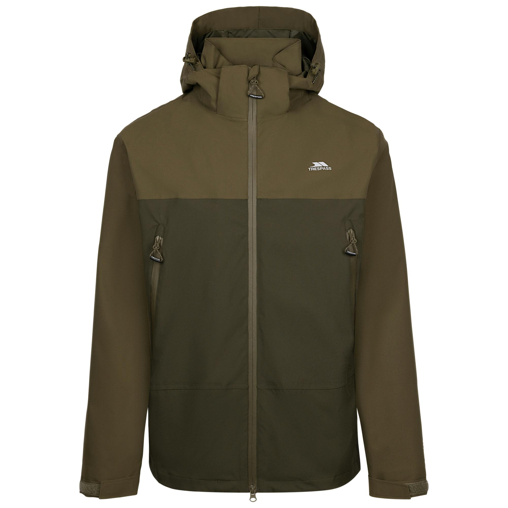 Trespass Men's Fahamore Waterproof Jacket - Marshland - Xl - Marshland - 100% Polyester