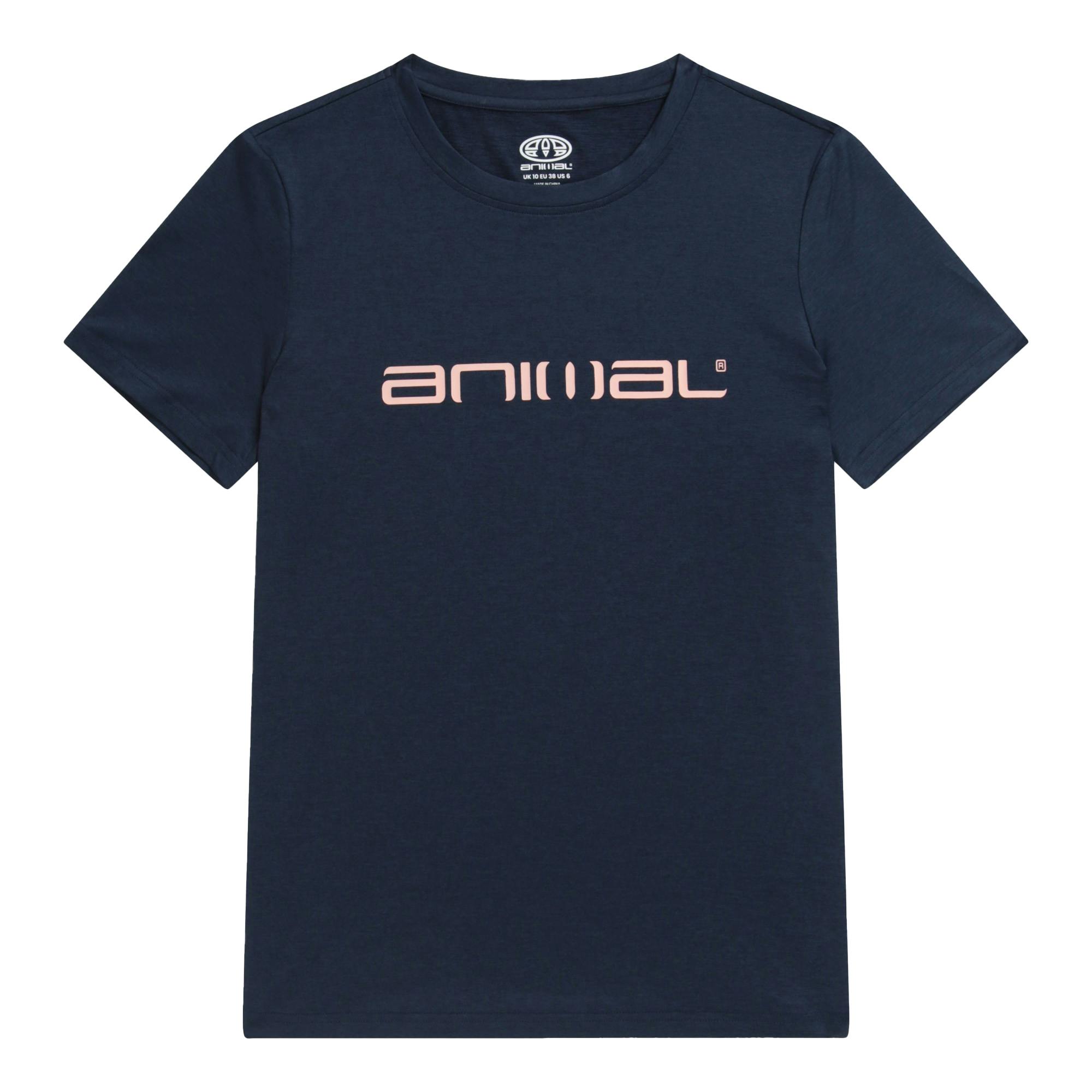 Animal Women's Latero Hybrid Swimming T-Shirt - Navy - 6 Uk - Navy - 73% Recycled Polyester/15% Polyester/12% Elastane