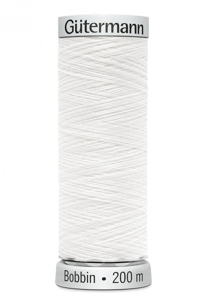 Gutermann Sulky Bobbin Thread 200M Polyester Thread Suitable For Embroidery - 1001 - 200 Metres