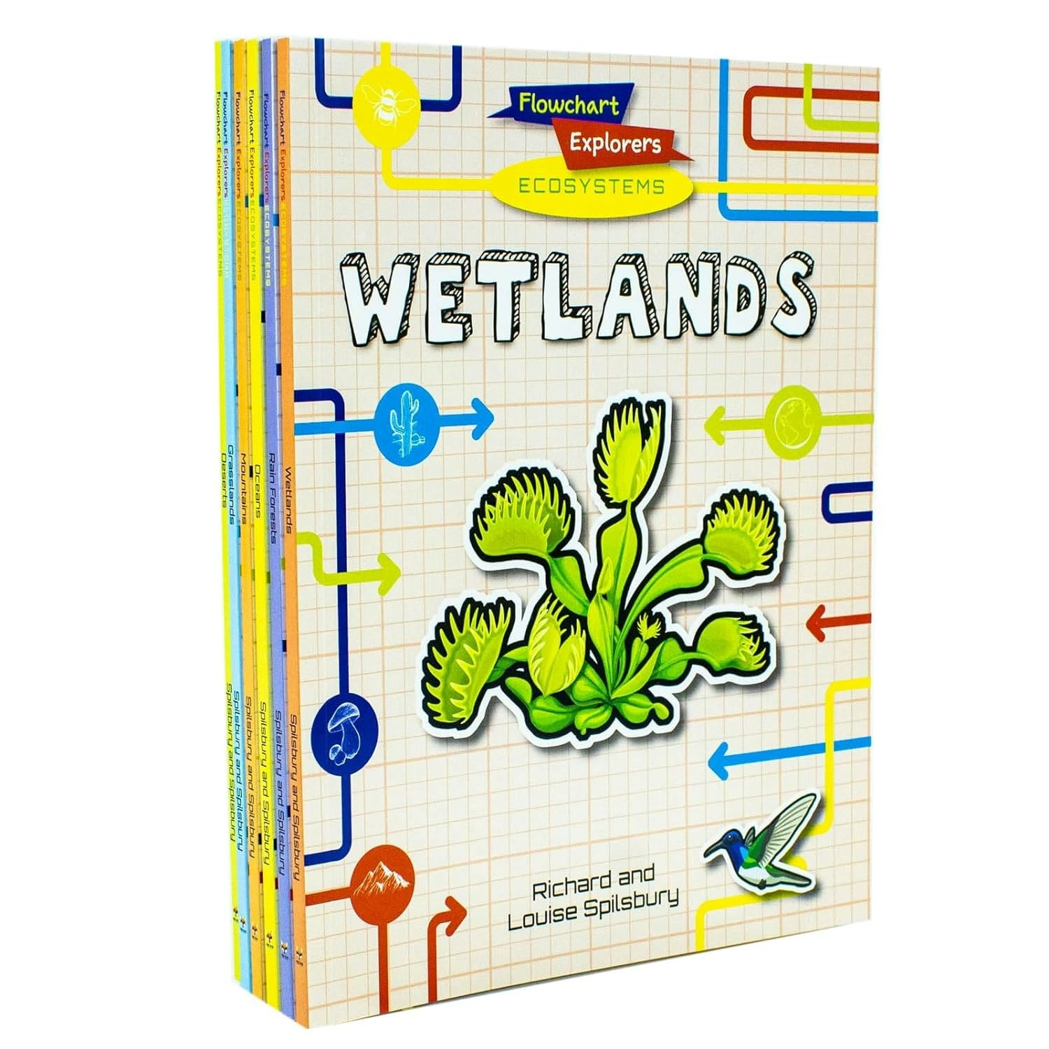 Fox Eye Publishing Flowchart Explorers Ecosystems Stem Geography Science Books Set Size 6