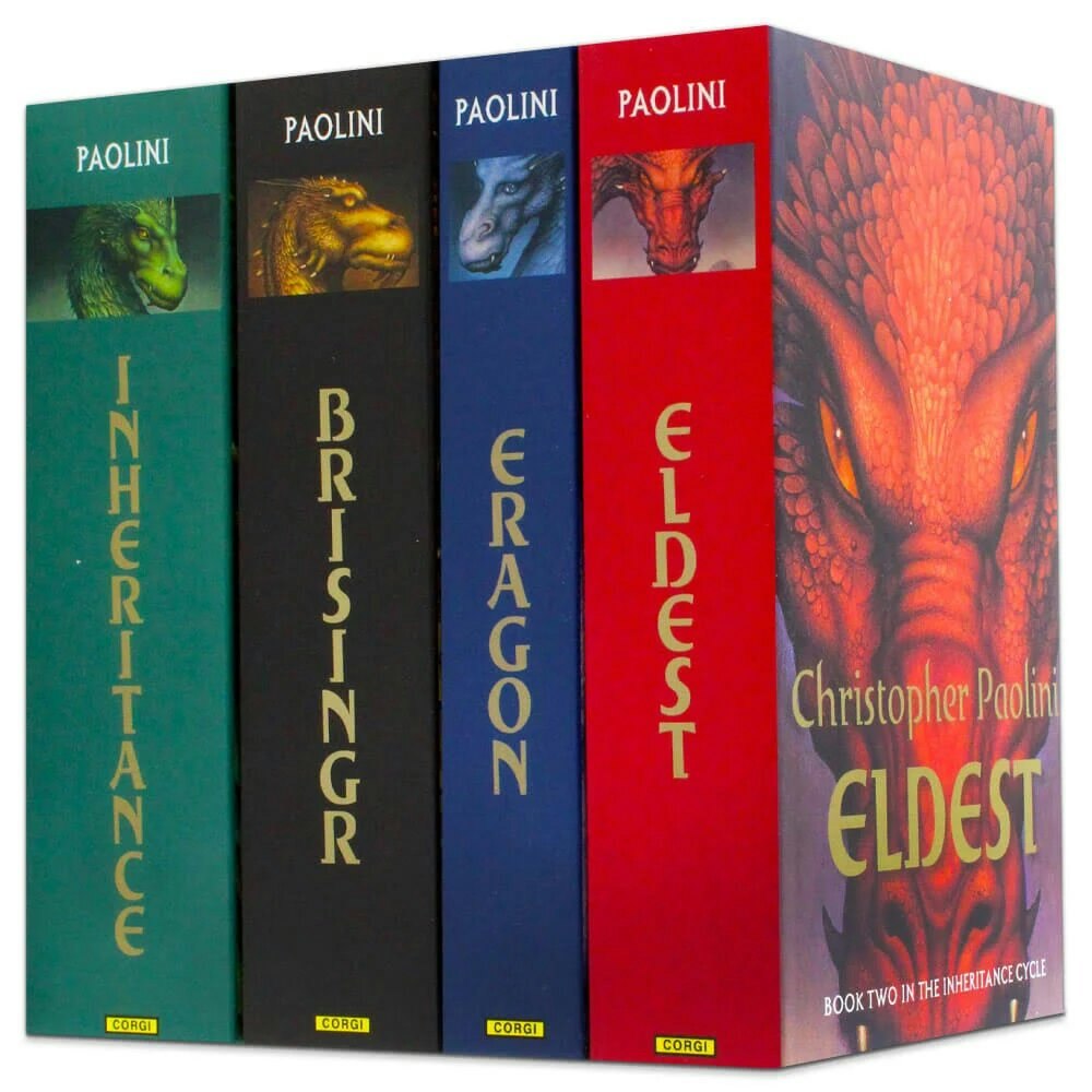 Corgi Boys Dark The Inheritance Cycle Christopher Paolini Book Set - Inheritance Brisingr Eldest Era.. Size 4
