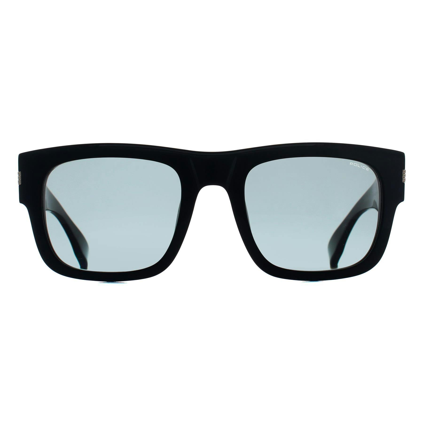 Police Black/Grey/Green Sunglasses Splp33e G.o.a.t. 2 700Y Shiny