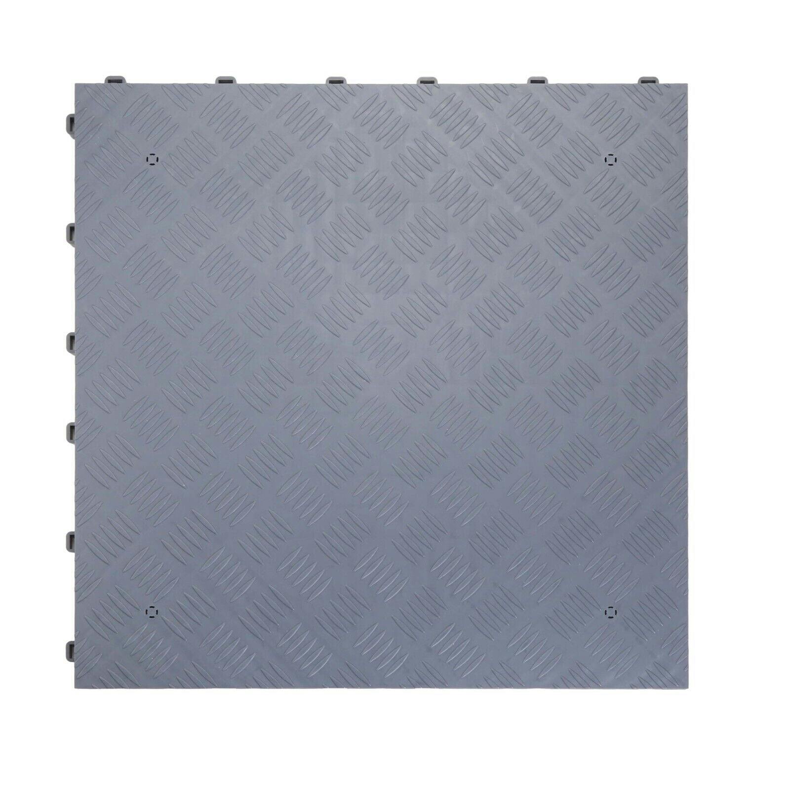 Rackhams Grey Modular Interlocking Solid Floor Tiles