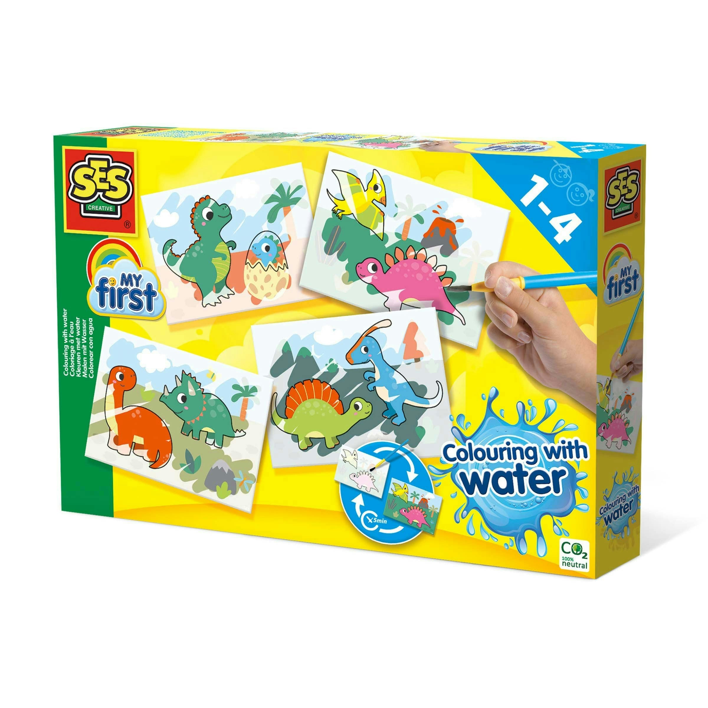 Ses Creative Unisex Multicolor Colouring With Water - Dinos | Size: 1 Pack - Image 3