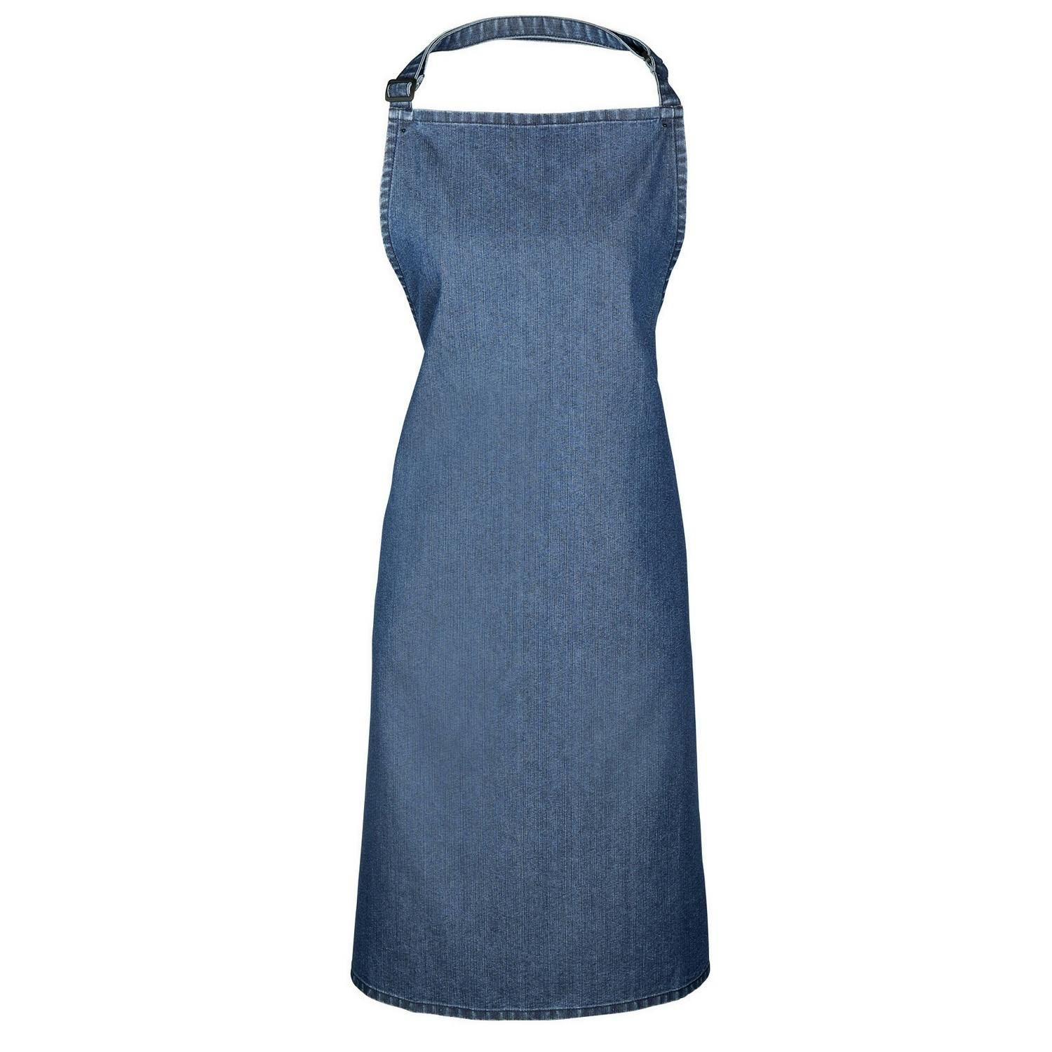 (One Size, Indigo Denim) Premier Colours Bib Apron / Workwear (Pack Of 2) - Image 2