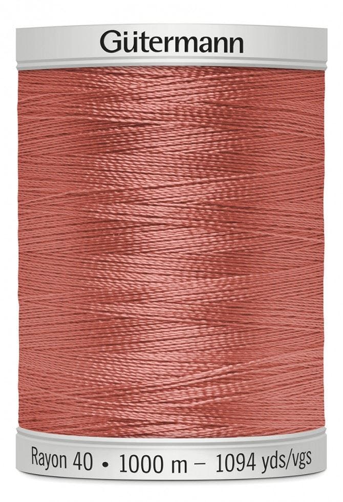 Gutermann No 40 Sulky Rayon Embroidery Thread 1000M Rayon Thread Suitable For Embroidery - 1020 - 1000 Metres